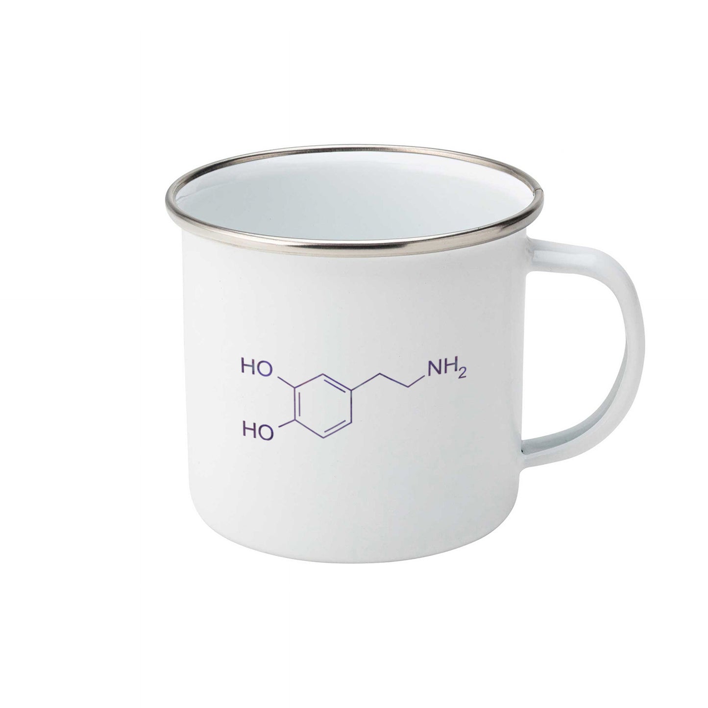 Dopamine molecule | Enamel mug-Enamel mug-Adnil Creations