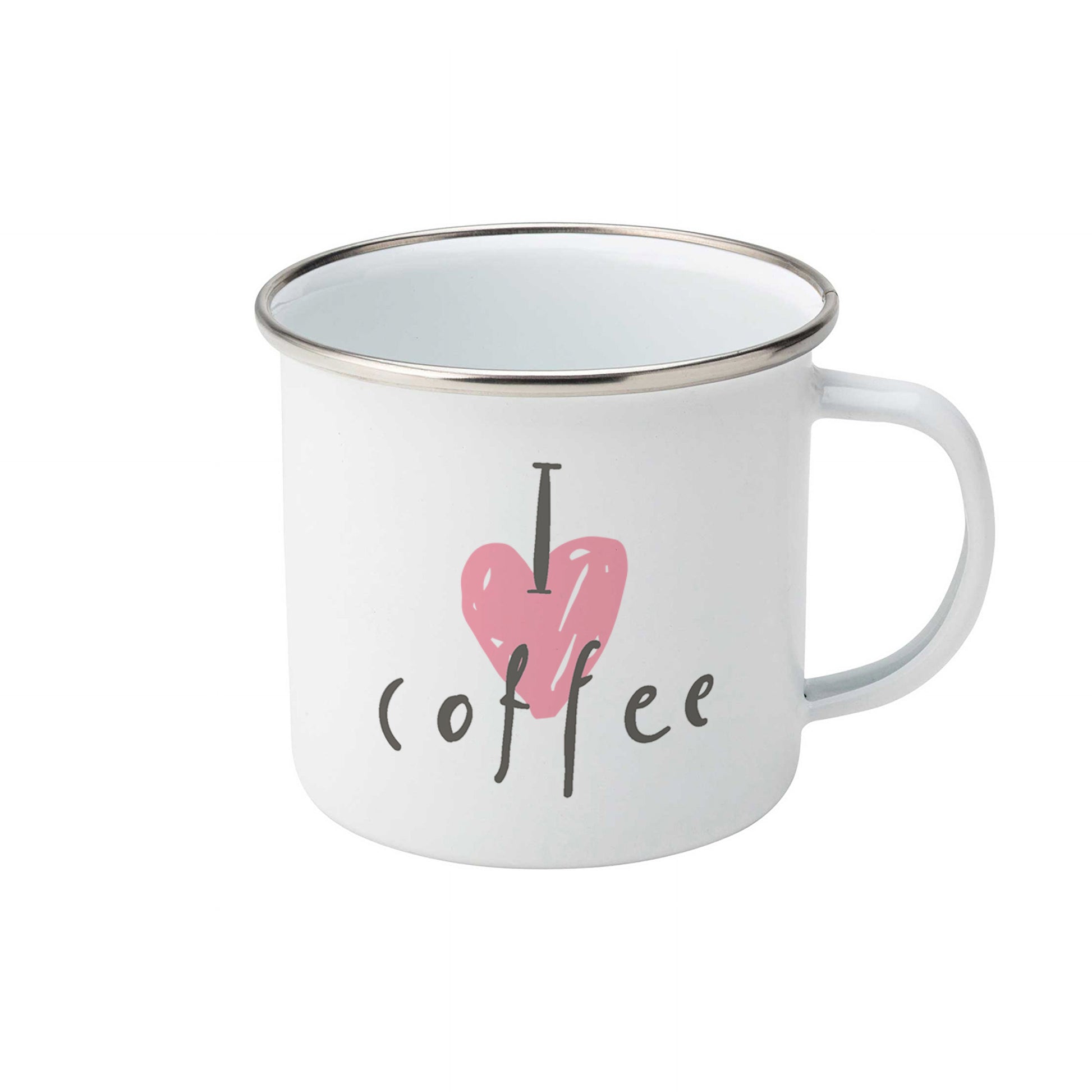 I heart coffee | Enamel mug-Enamel mug-Adnil Creations