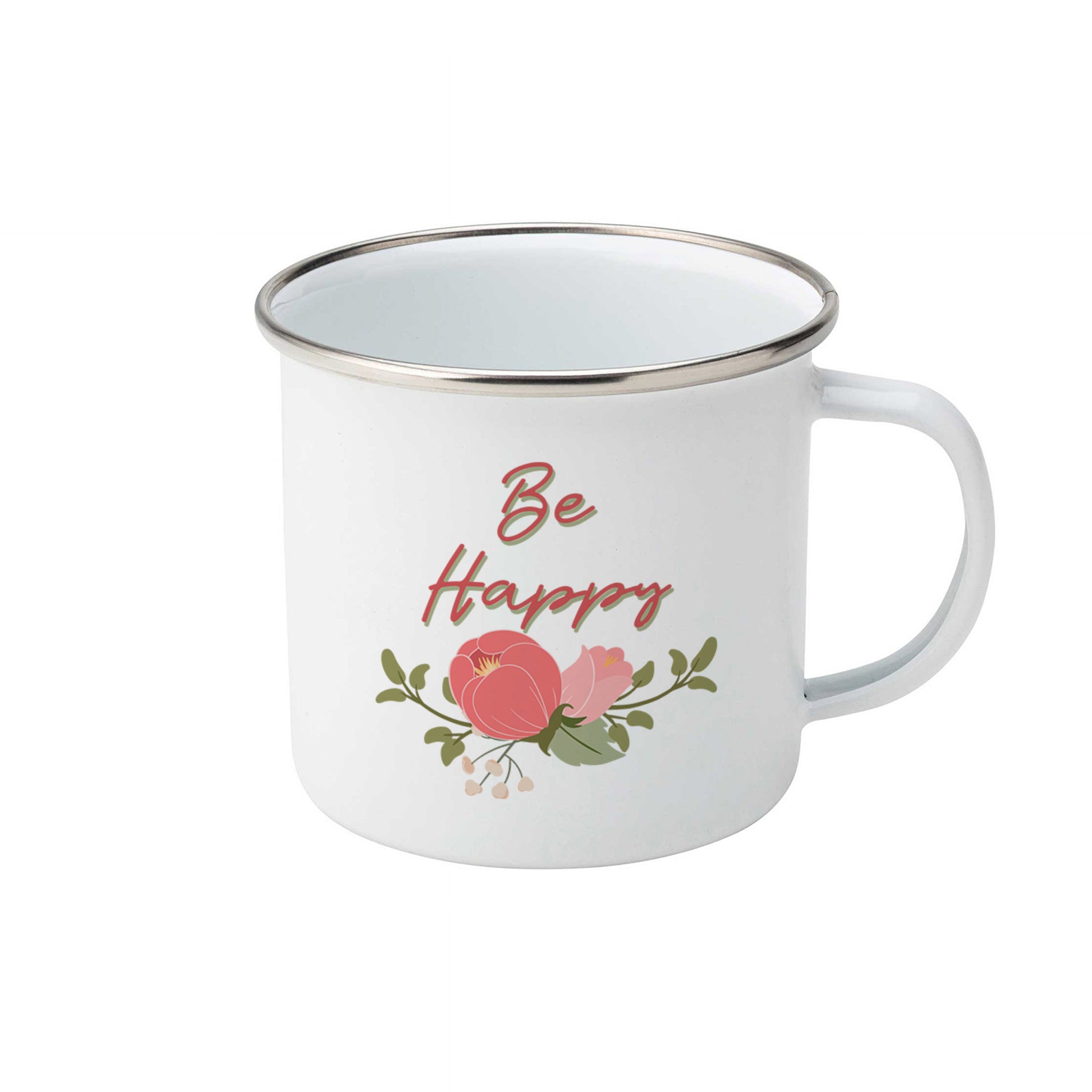 Be happy | Enamel mug-Enamel mug-Adnil Creations