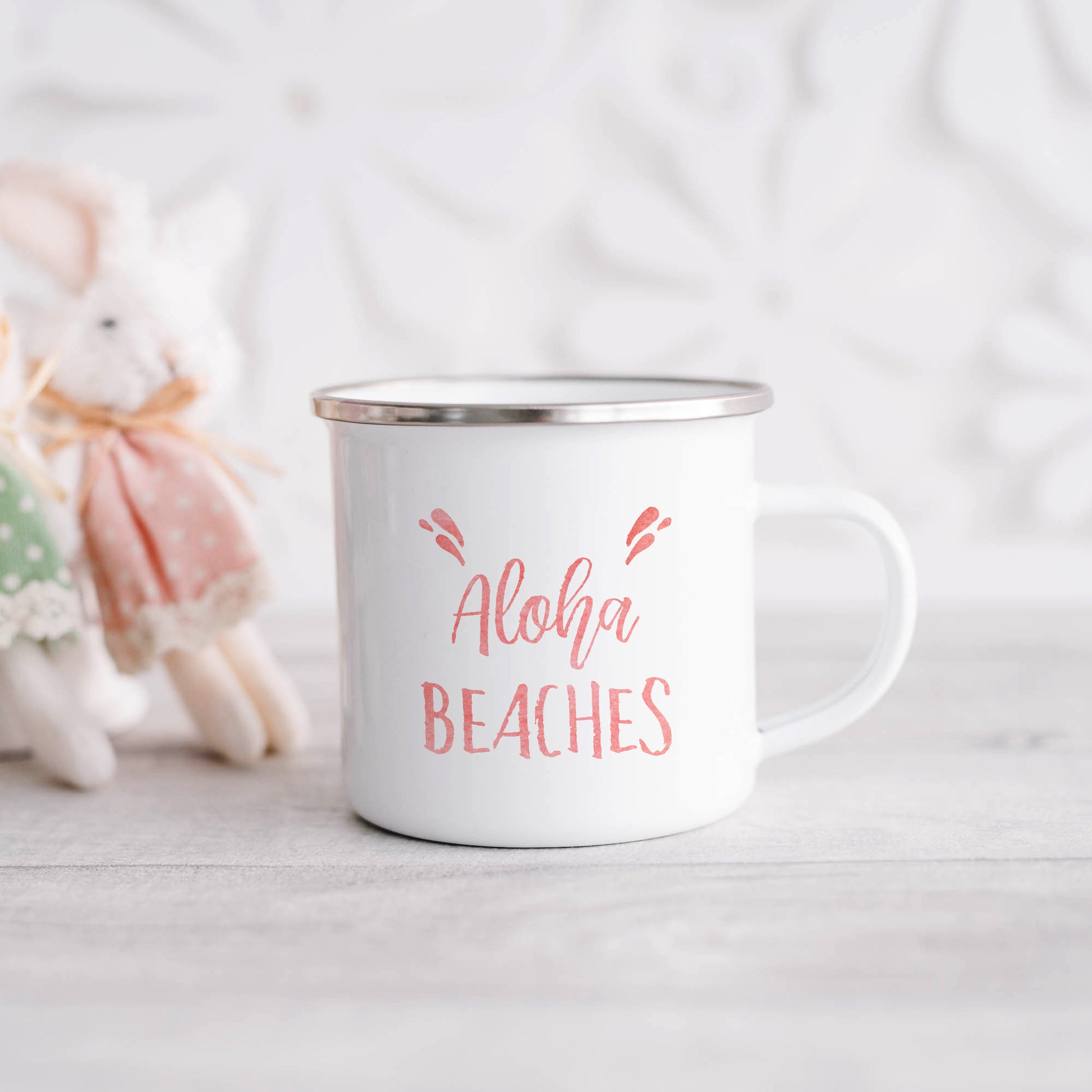 Aloha beaches | Enamel mug-Enamel mug-Adnil Creations