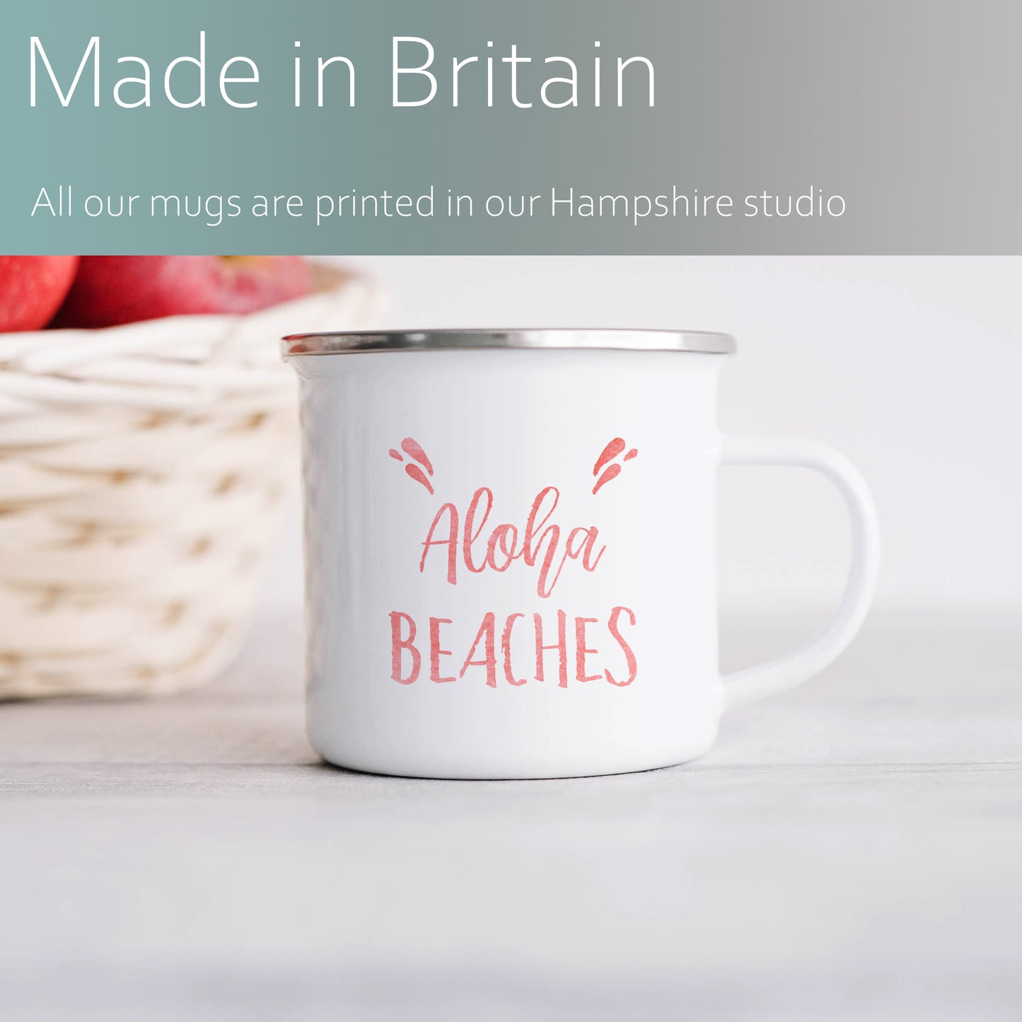 Aloha beaches | Enamel mug-Enamel mug-Adnil Creations