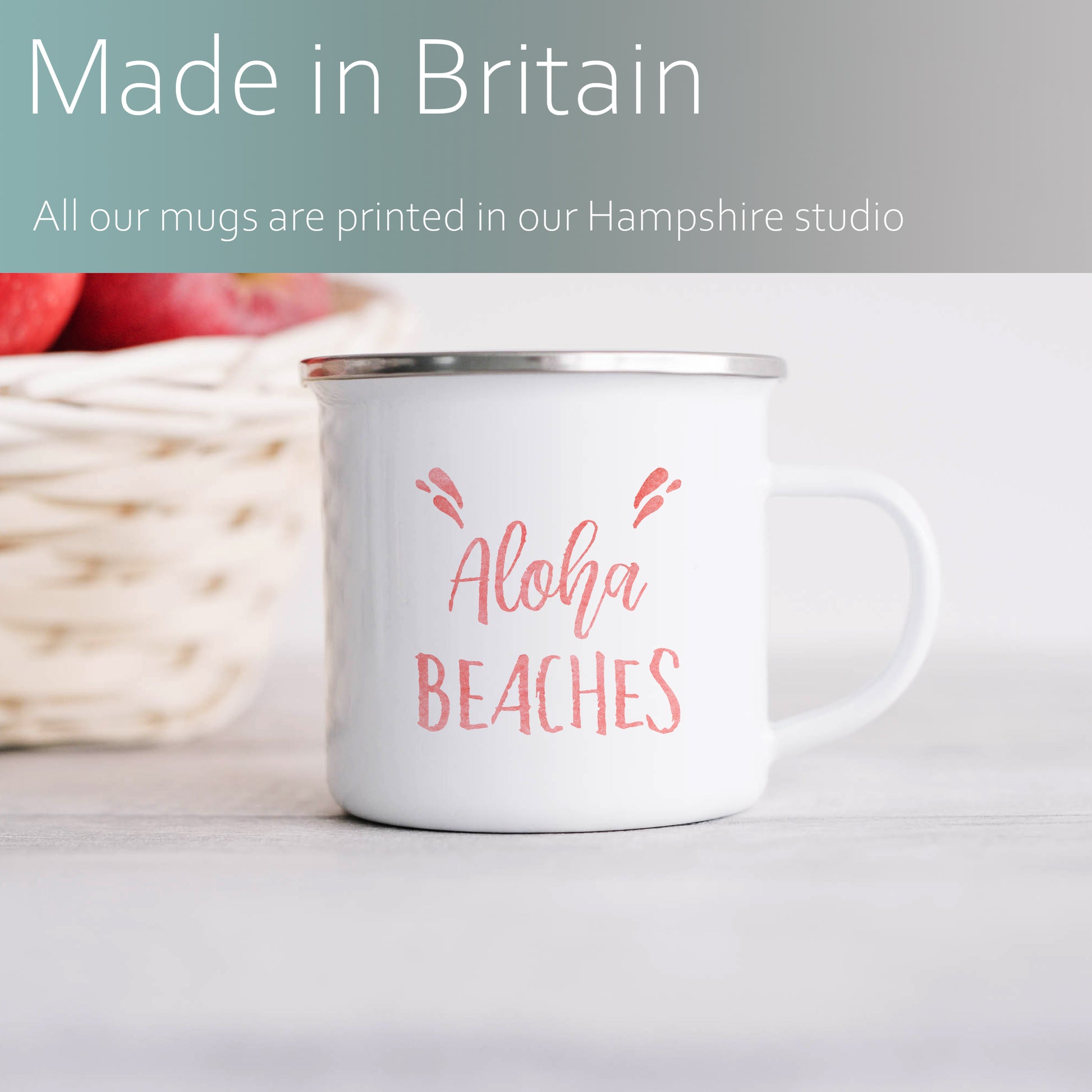 Aloha beaches | Enamel mug-Enamel mug-Adnil Creations