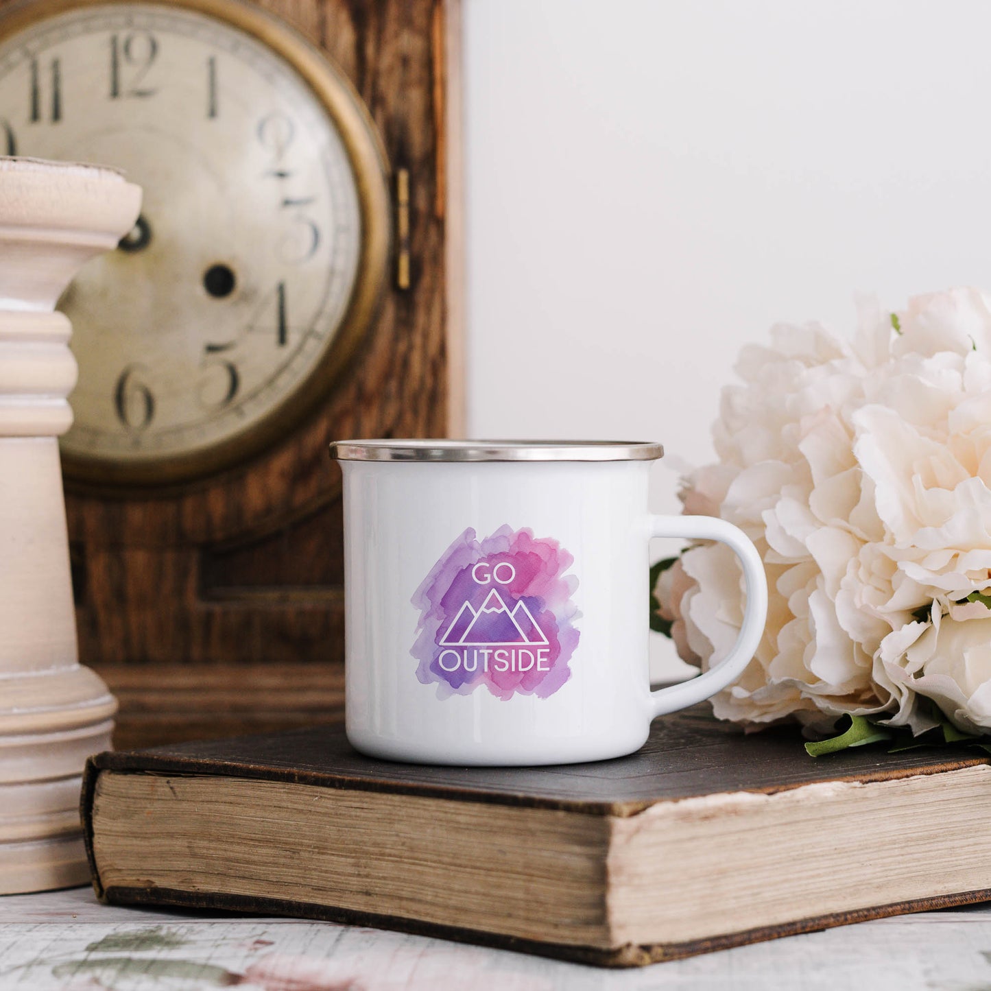 Go outside | Enamel mug-Enamel mug-Adnil Creations