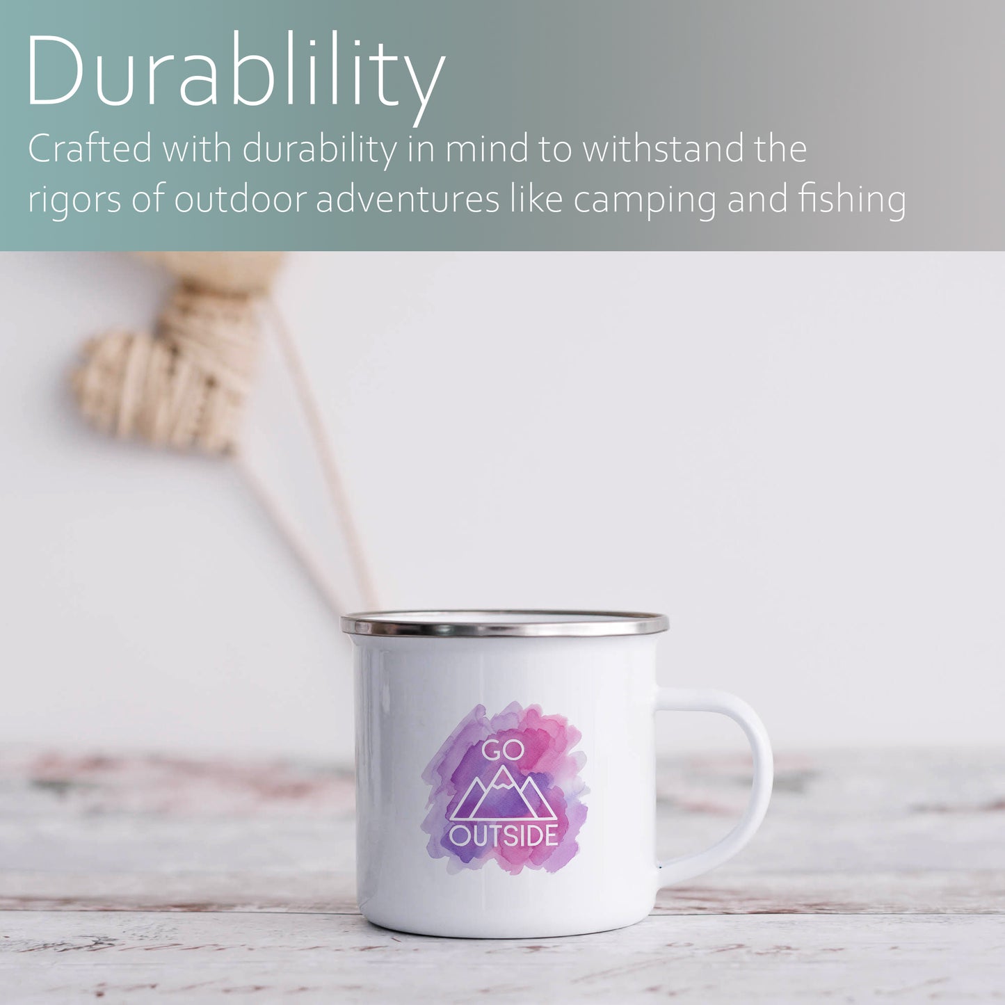 Go outside | Enamel mug-Enamel mug-Adnil Creations