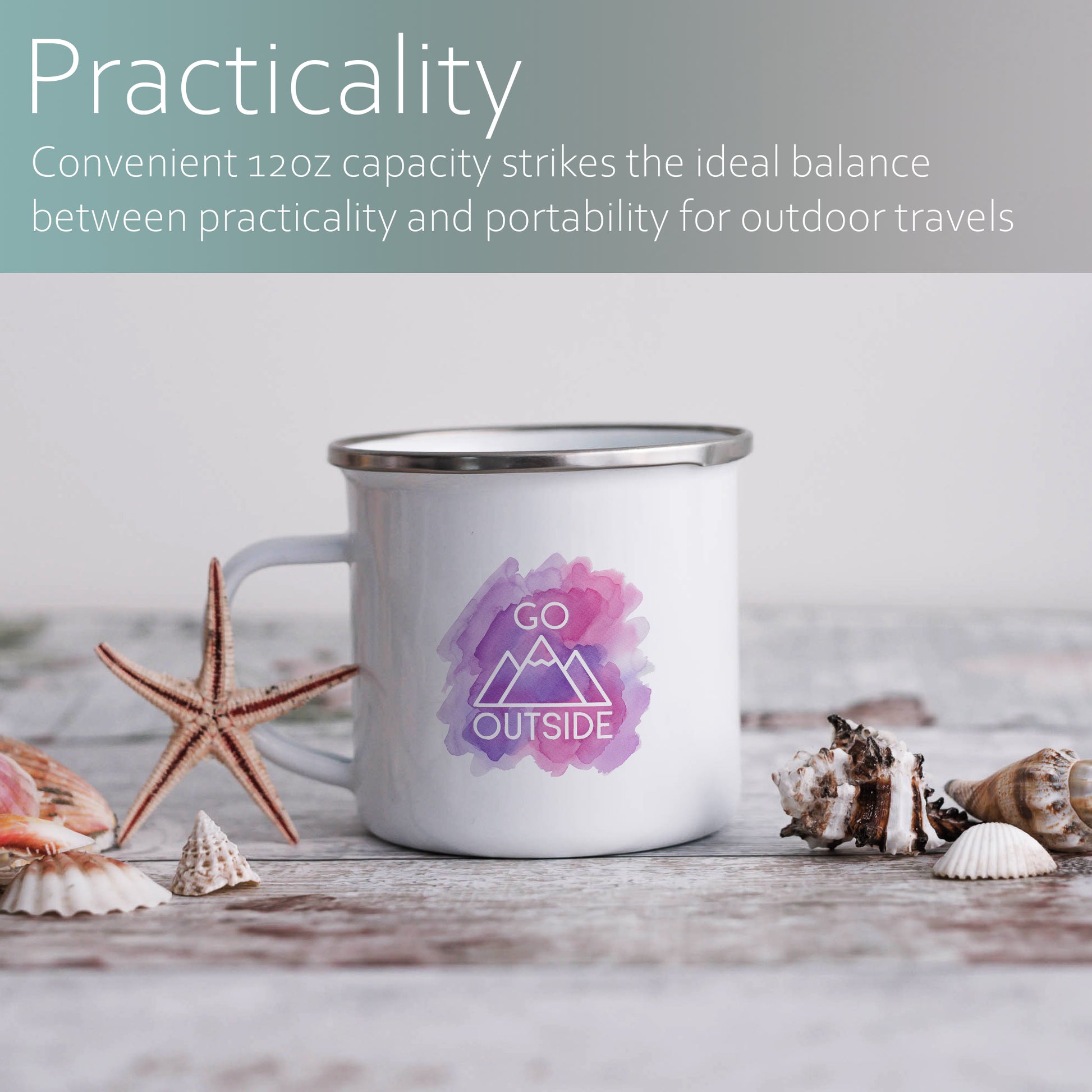 Go outside | Enamel mug-Enamel mug-Adnil Creations