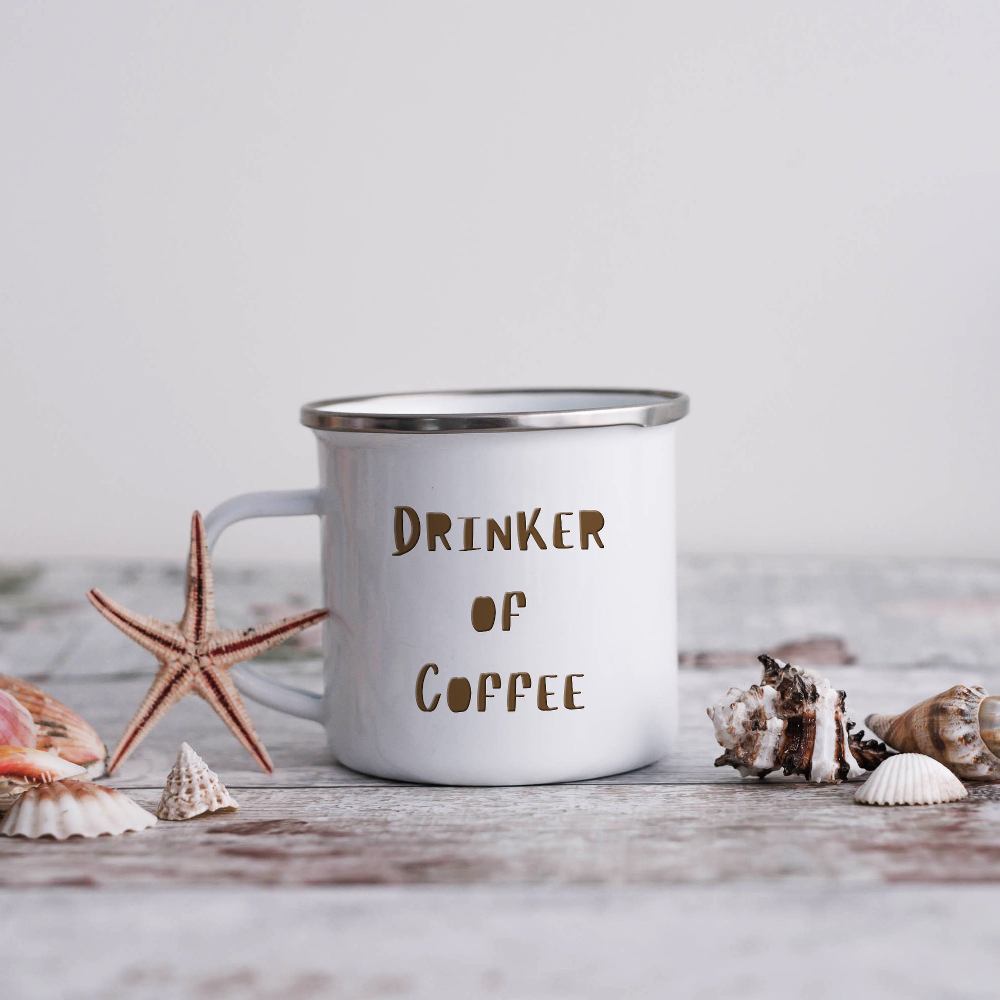 Drinker of coffee | Enamel mug-Enamel mug-Adnil Creations