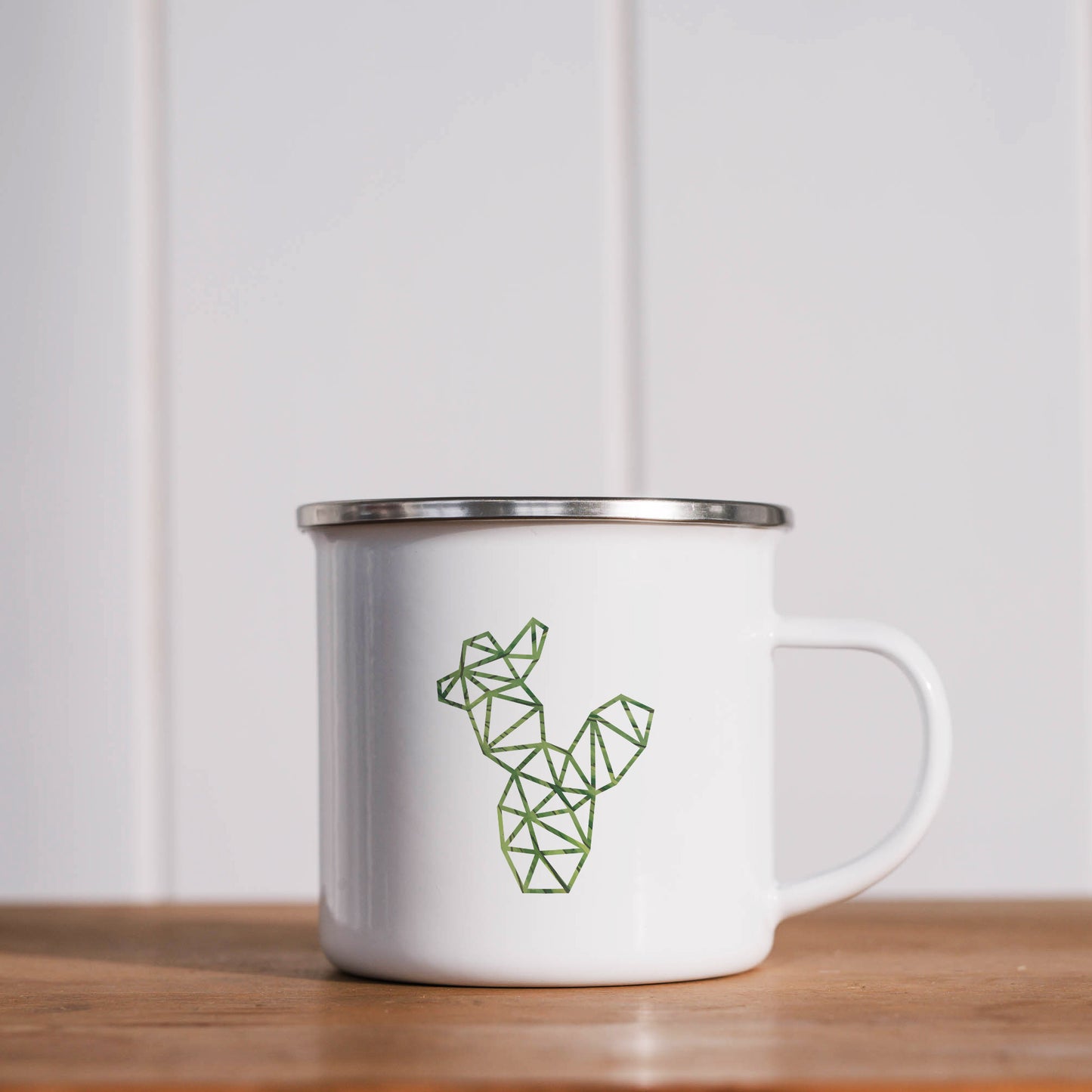 Geometric cactus | Enamel mug-Enamel mug-Adnil Creations