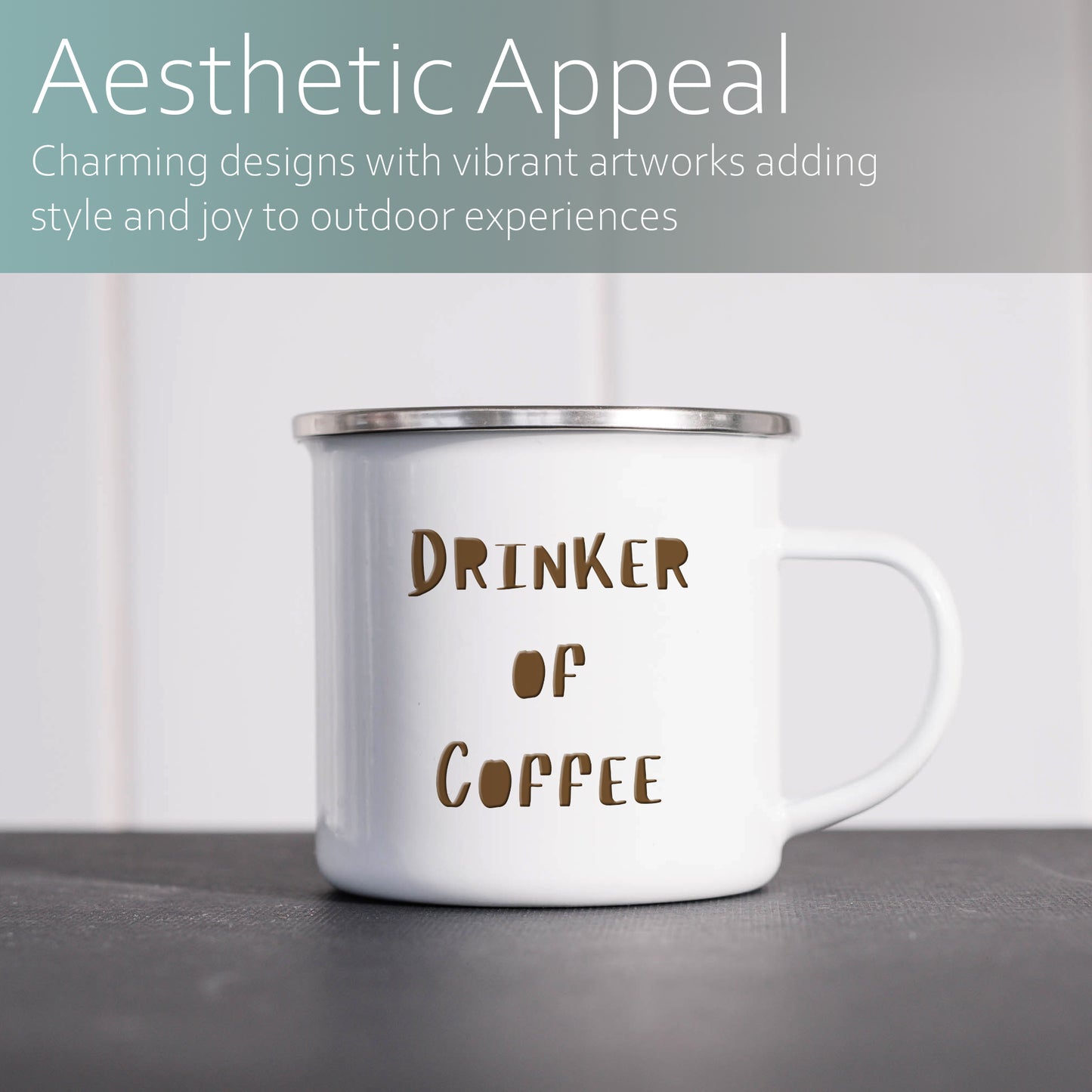 Drinker of coffee | Enamel mug-Enamel mug-Adnil Creations