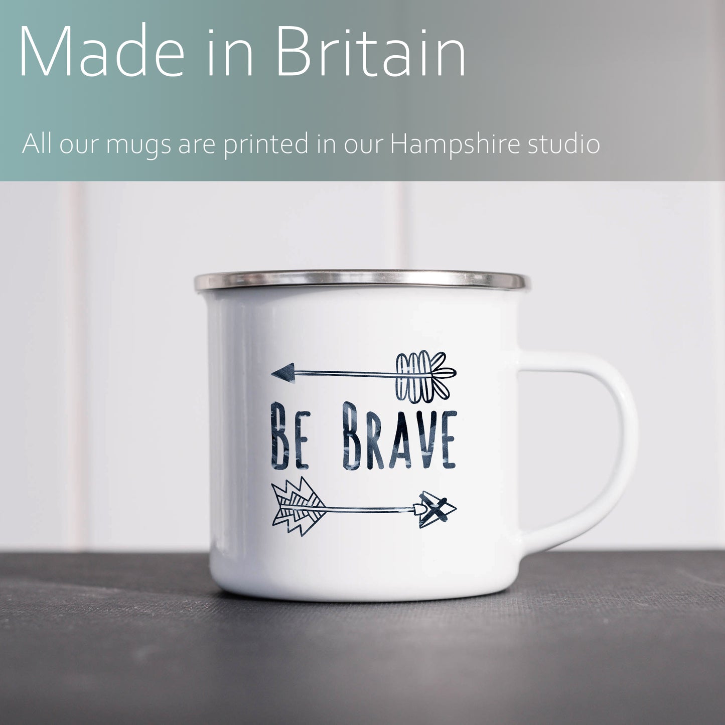 Be brave | Enamel mug-Enamel mug-Adnil Creations