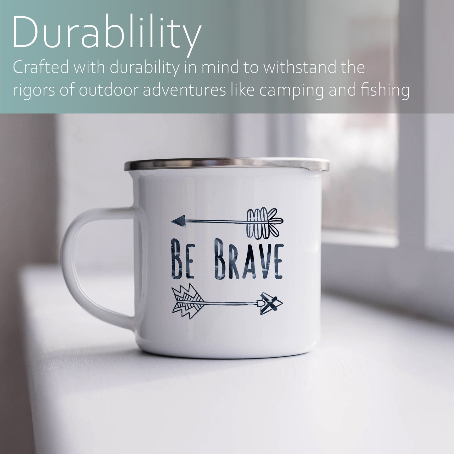 Be brave | Enamel mug-Enamel mug-Adnil Creations