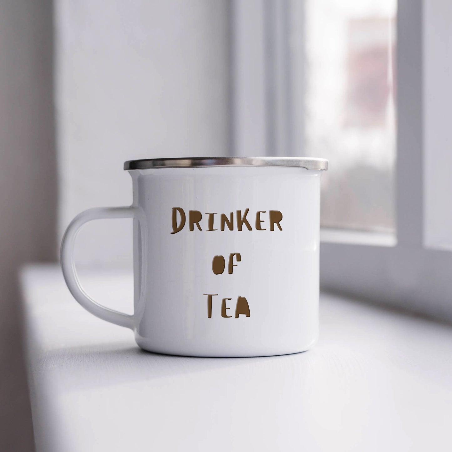 Drinker of tea | Enamel mug-Enamel mug-Adnil Creations