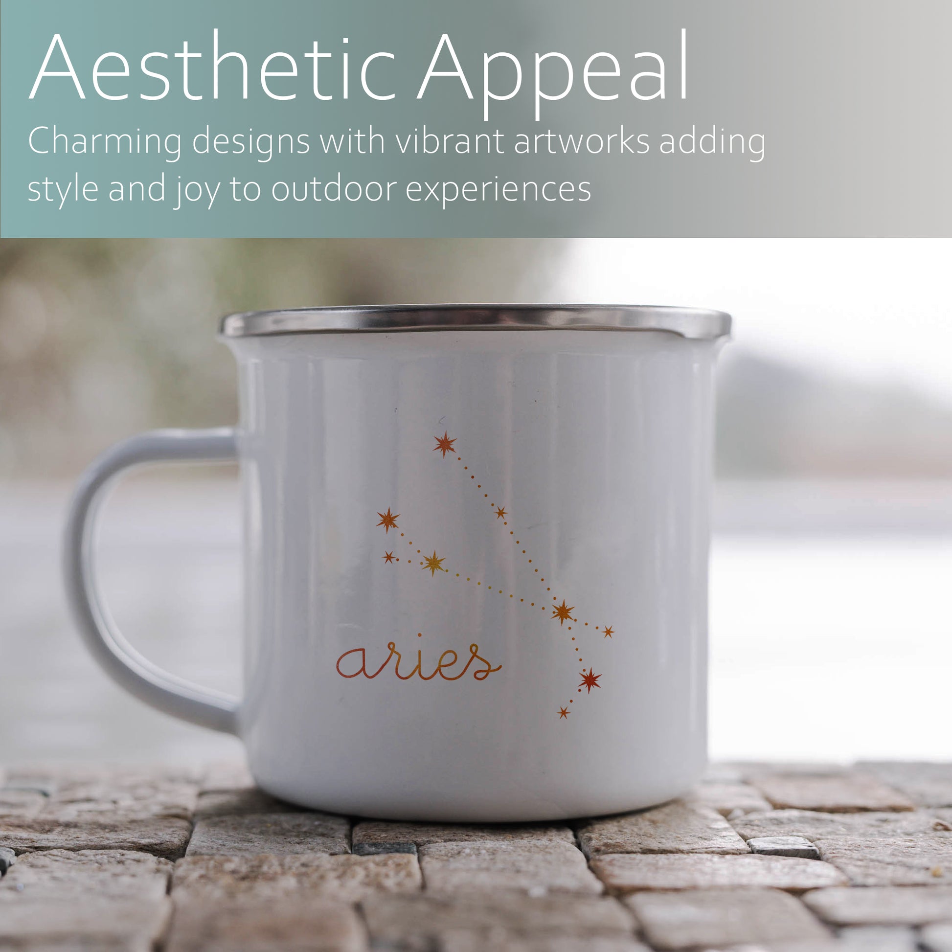 Aries Constellation | Enamel mug-Enamel mug-Adnil Creations