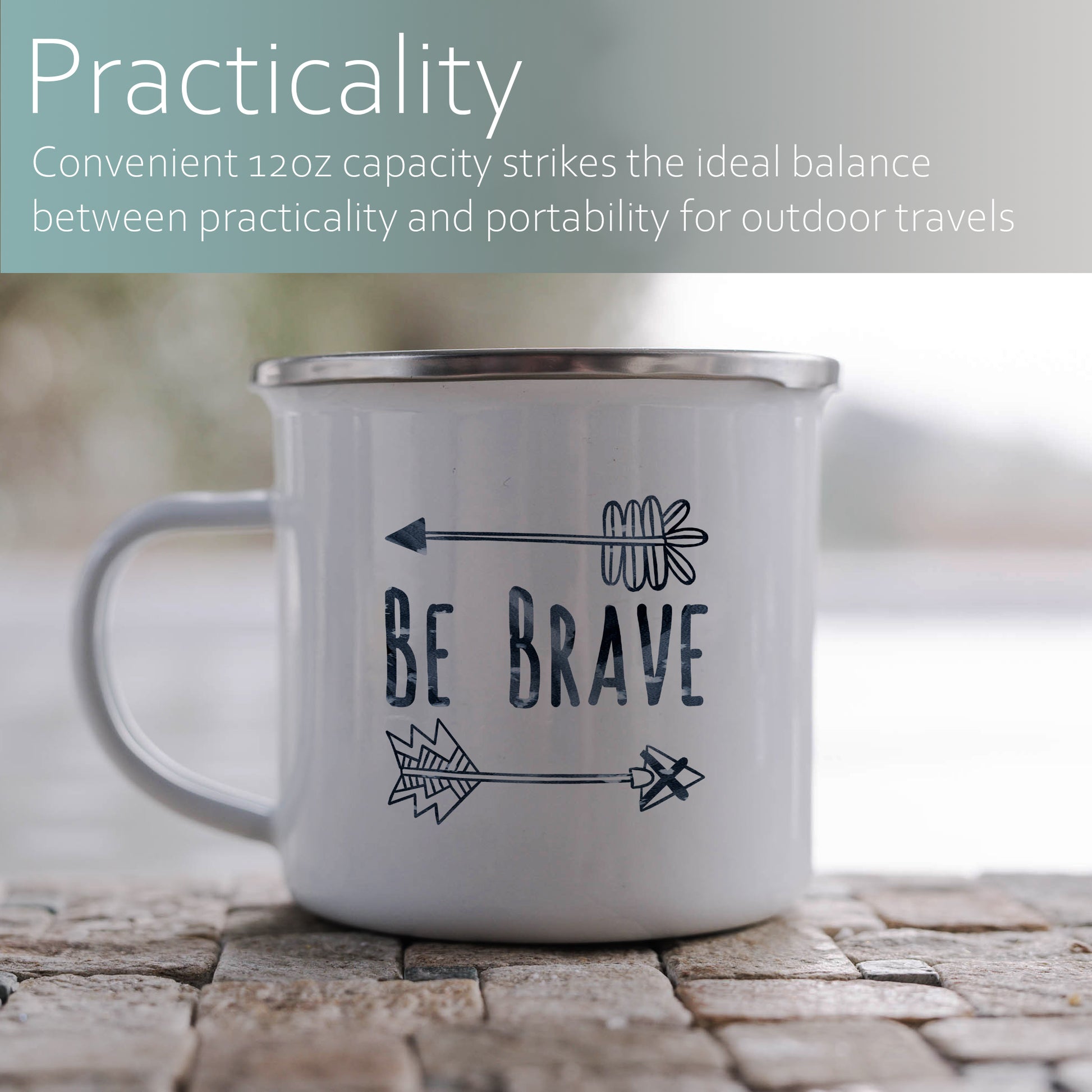 Be brave | Enamel mug-Enamel mug-Adnil Creations