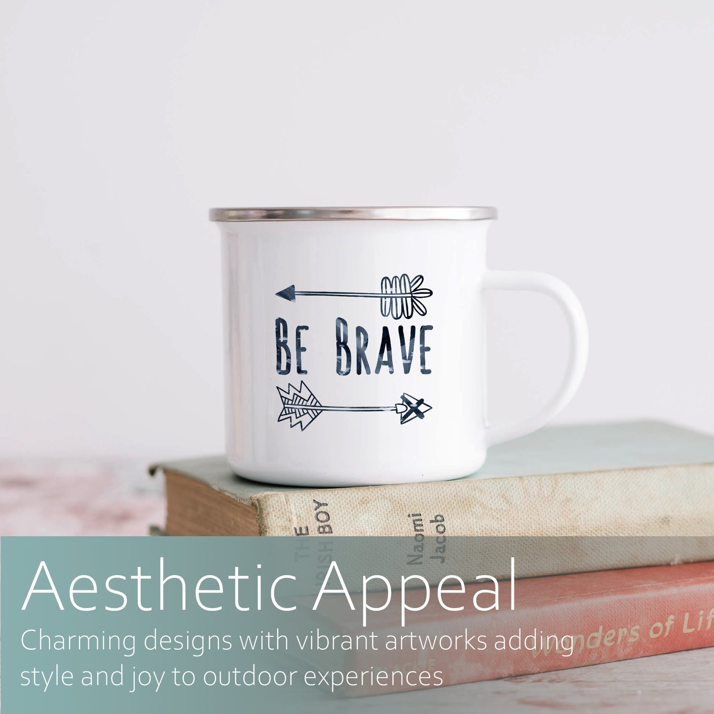 Be brave | Enamel mug-Enamel mug-Adnil Creations