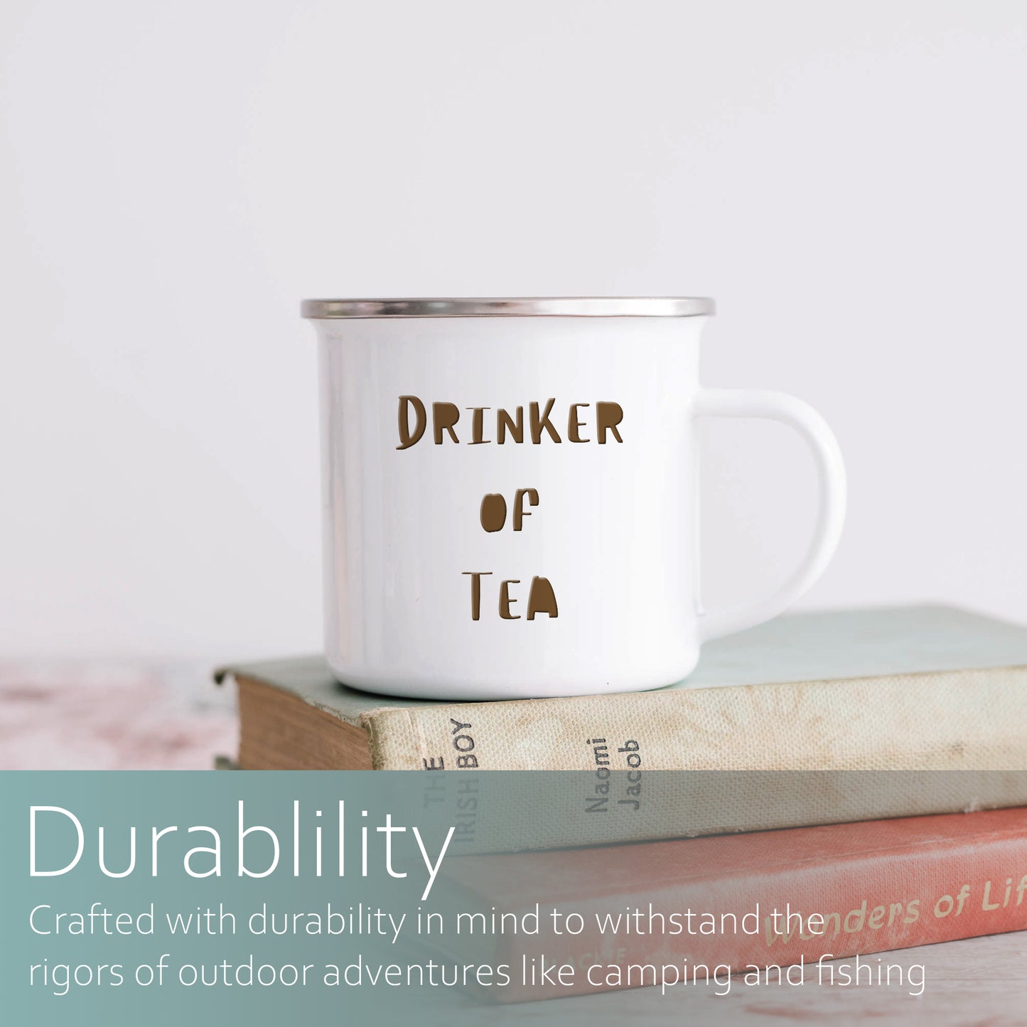 Drinker of tea | Enamel mug-Enamel mug-Adnil Creations