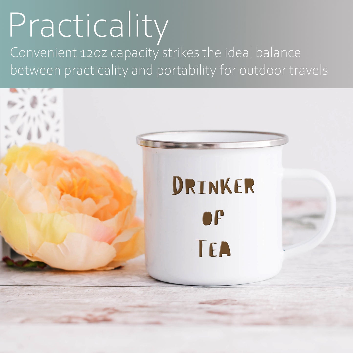 Drinker of tea | Enamel mug-Enamel mug-Adnil Creations