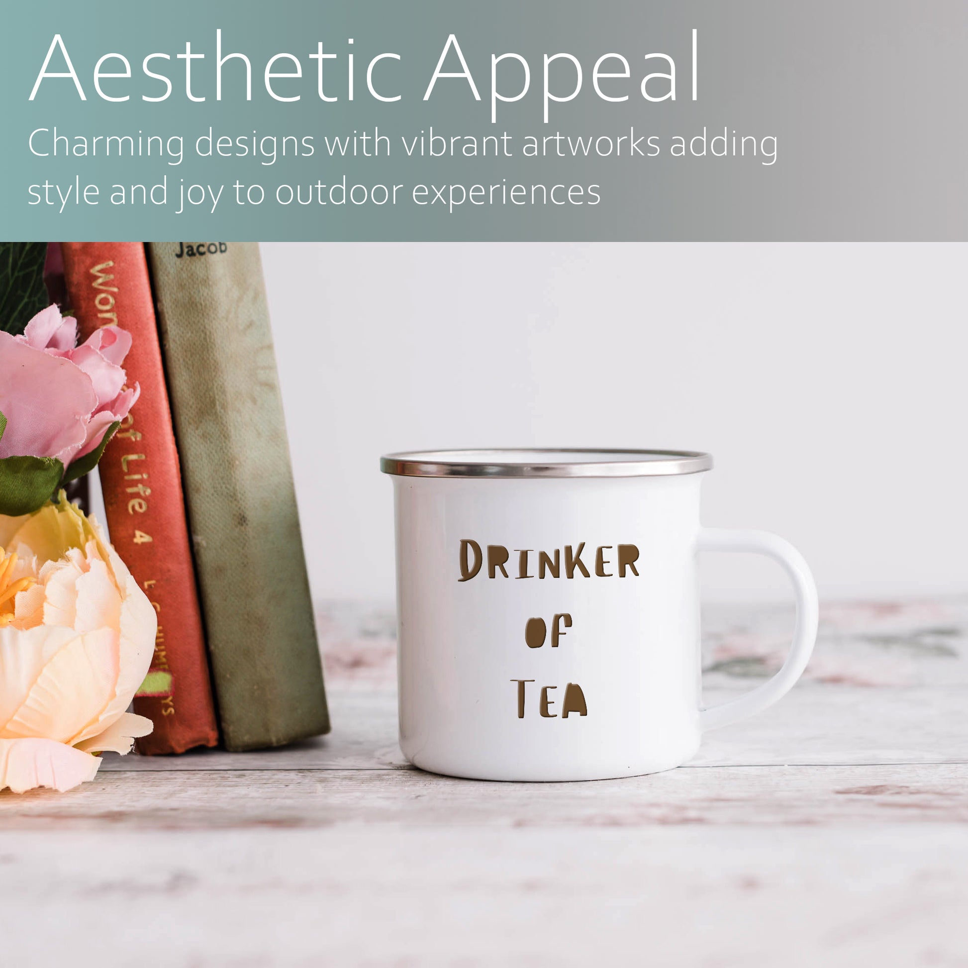 Drinker of tea | Enamel mug-Enamel mug-Adnil Creations