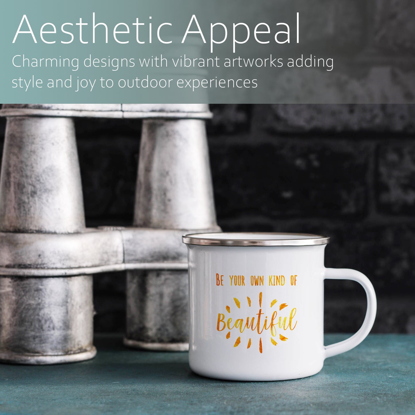 Be your own kind of beautiful | Enamel mug-Enamel mug-Adnil Creations