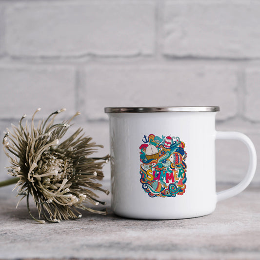 Nautical Summer | Enamel mug-Enamel mug-Adnil Creations