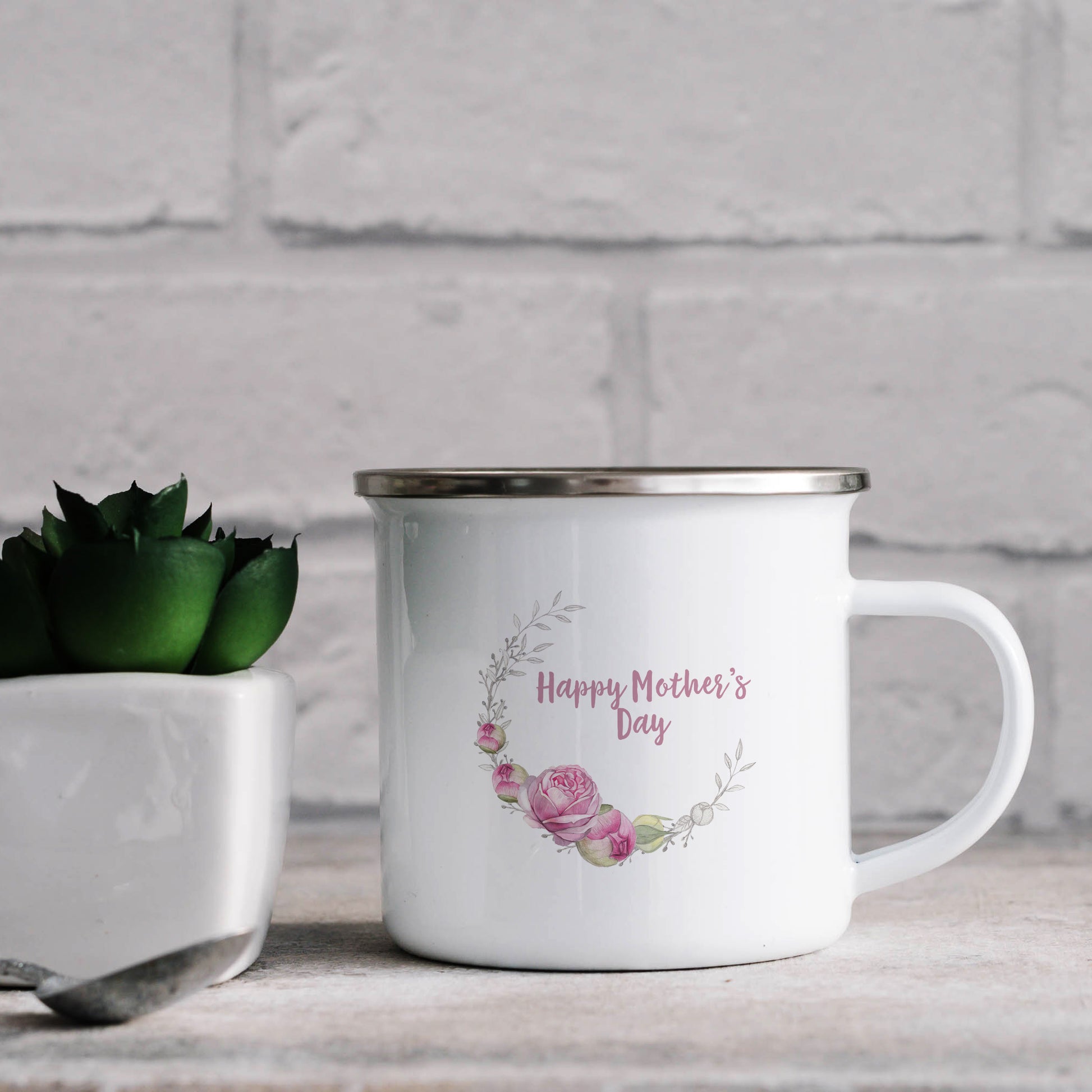 Happy Mother's day | Enamel mug-Enamel mug-Adnil Creations