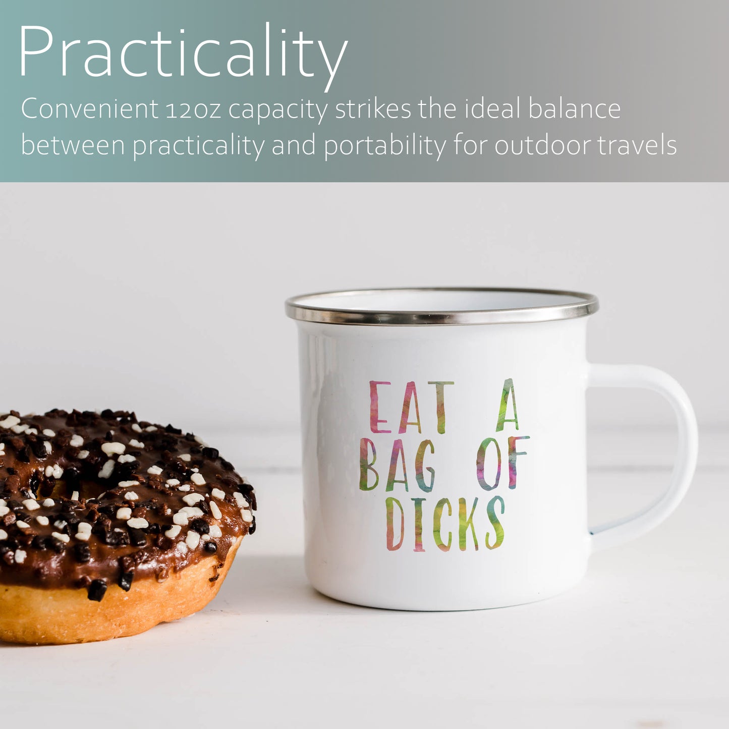 Eat a bag of dicks | Enamel mug-Enamel mug-Adnil Creations