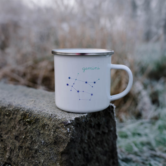 Gemini Constellation | Enamel mug-Enamel mug-Adnil Creations