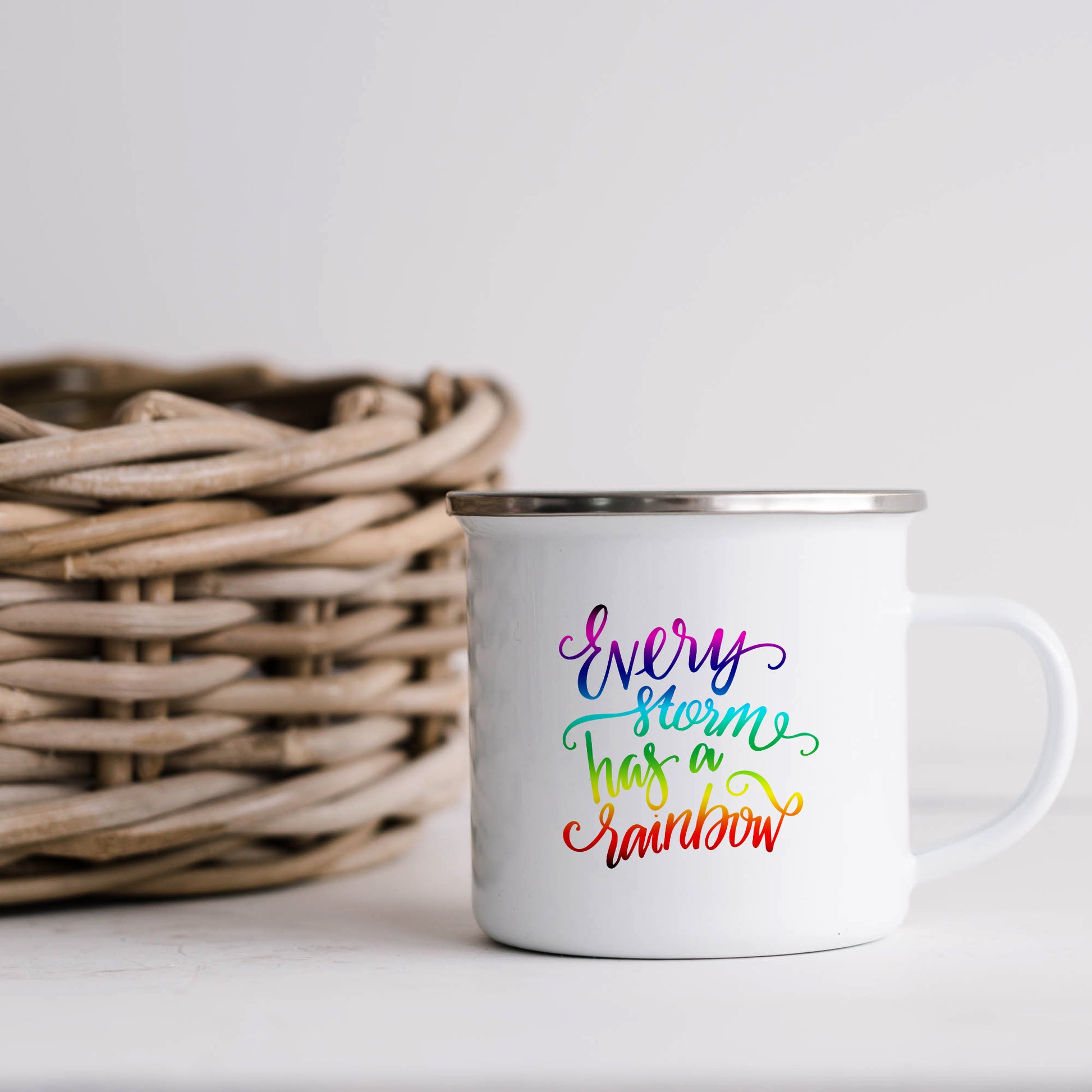 Every storm has a rainbow | Enamel mug-Enamel mug-Adnil Creations