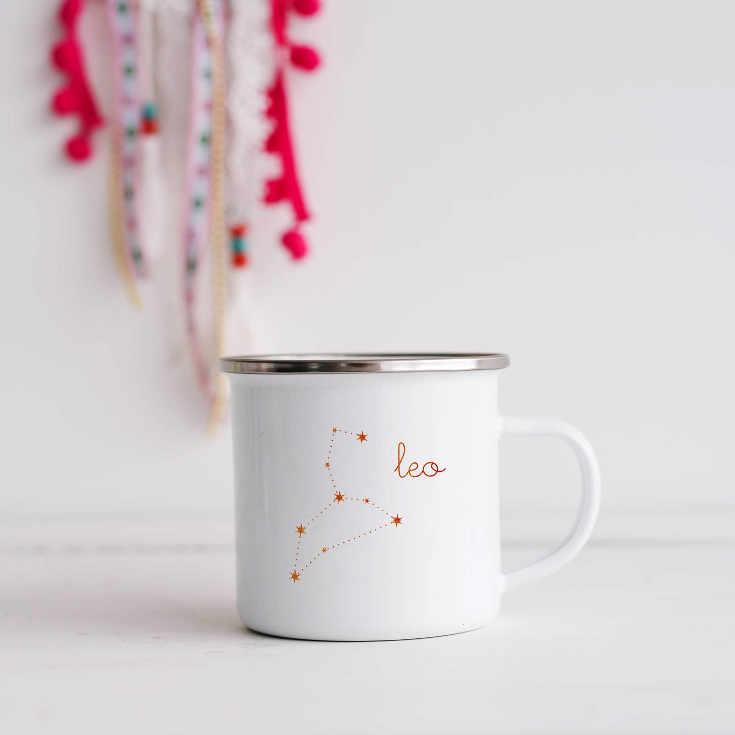 Leo Constellation | Enamel mug-Enamel mug-Adnil Creations