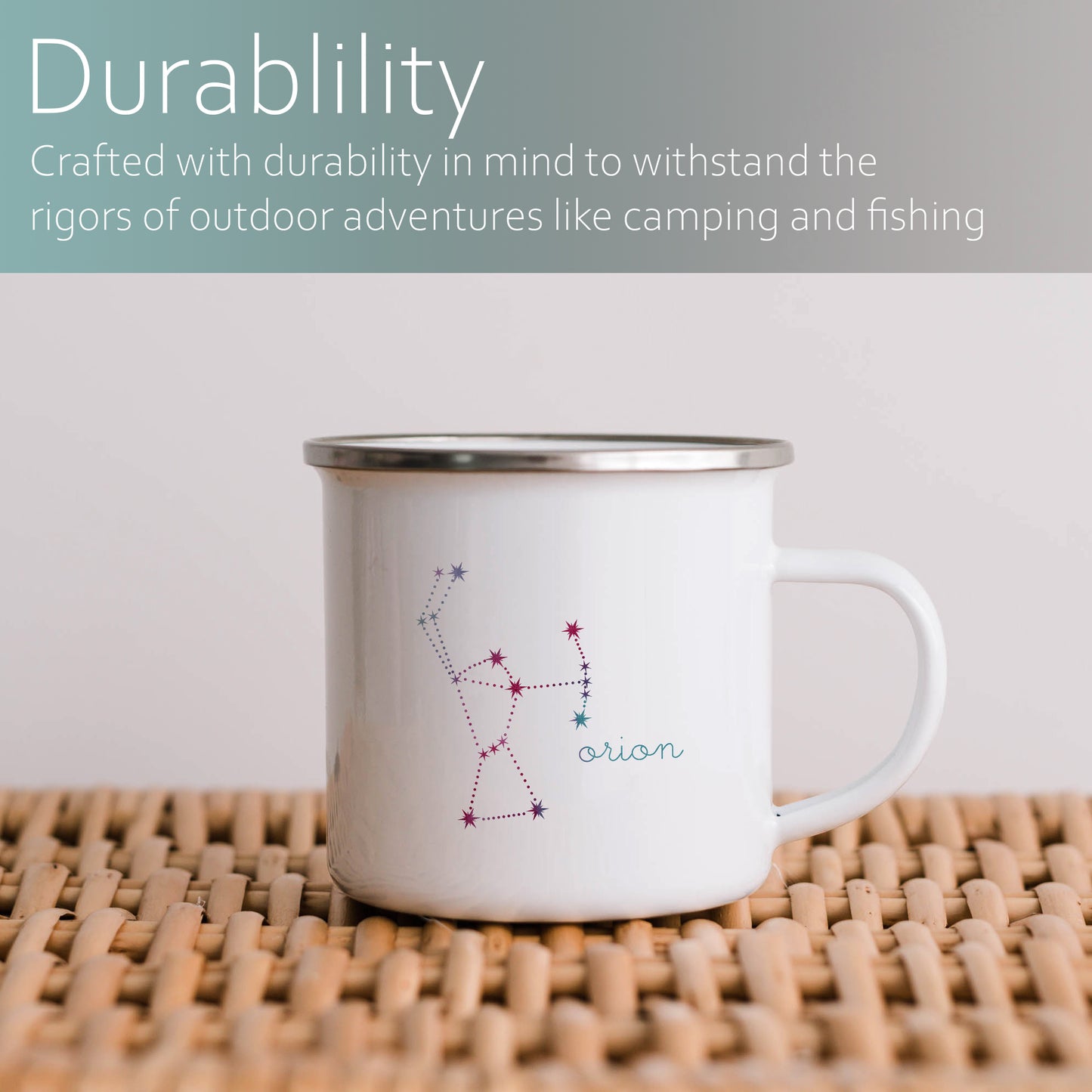 Orion Constellation | Enamel mug-Enamel mug-Adnil Creations