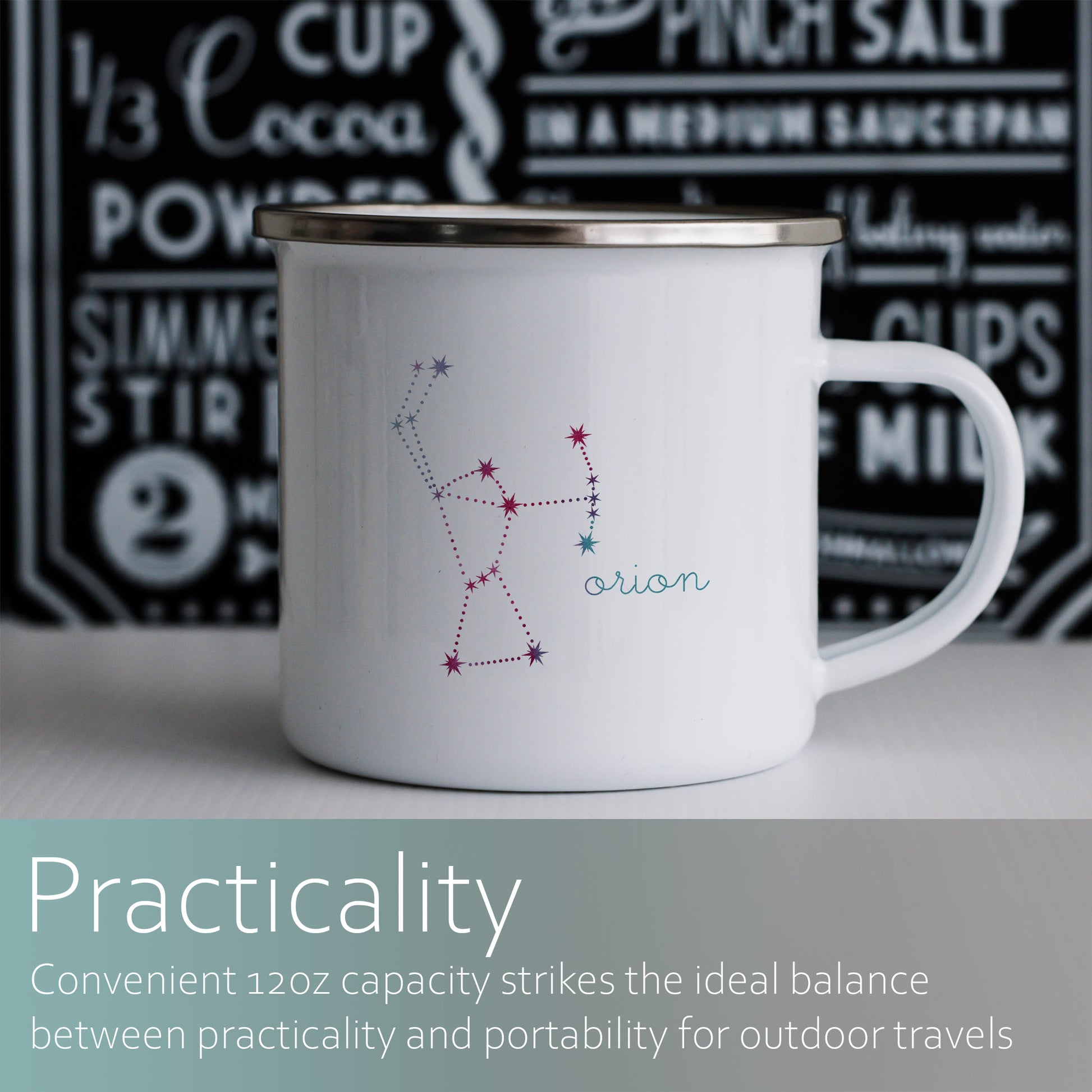 Orion Constellation | Enamel mug-Enamel mug-Adnil Creations