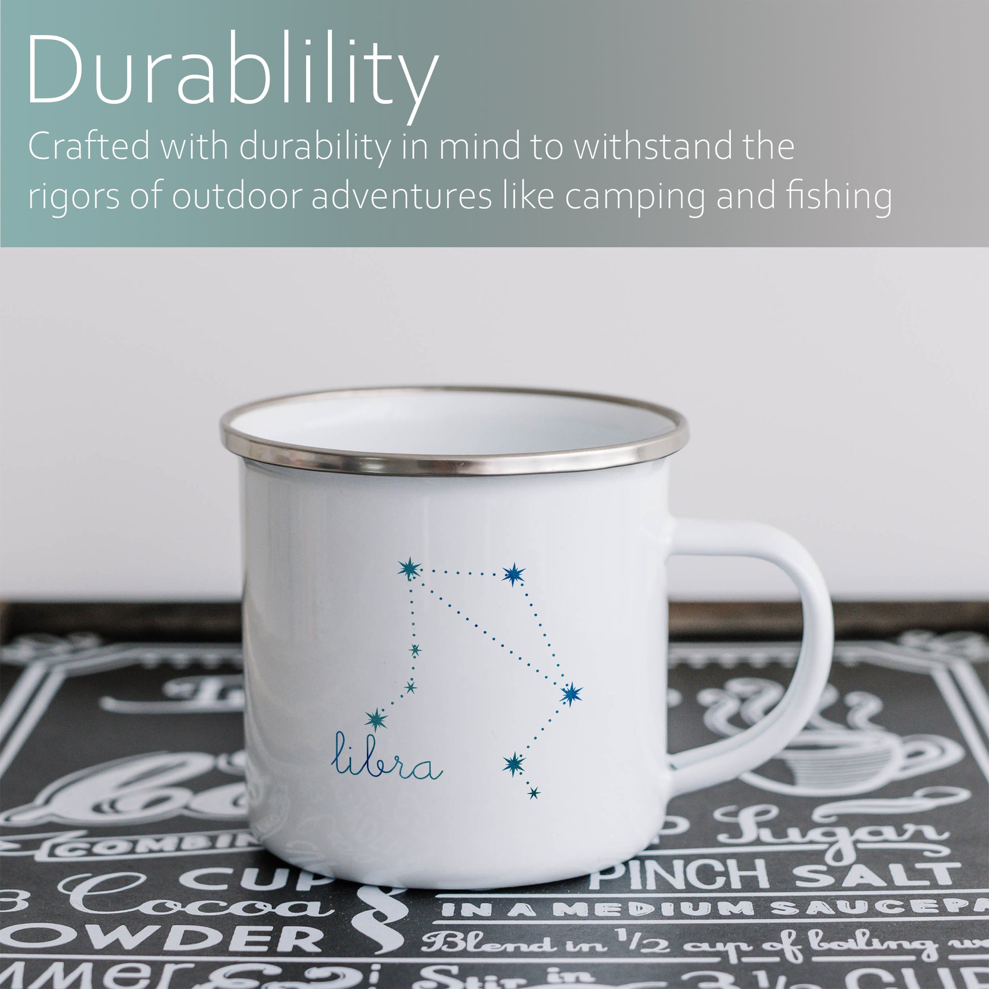 Libra Constellation | Enamel mug-Enamel mug-Adnil Creations