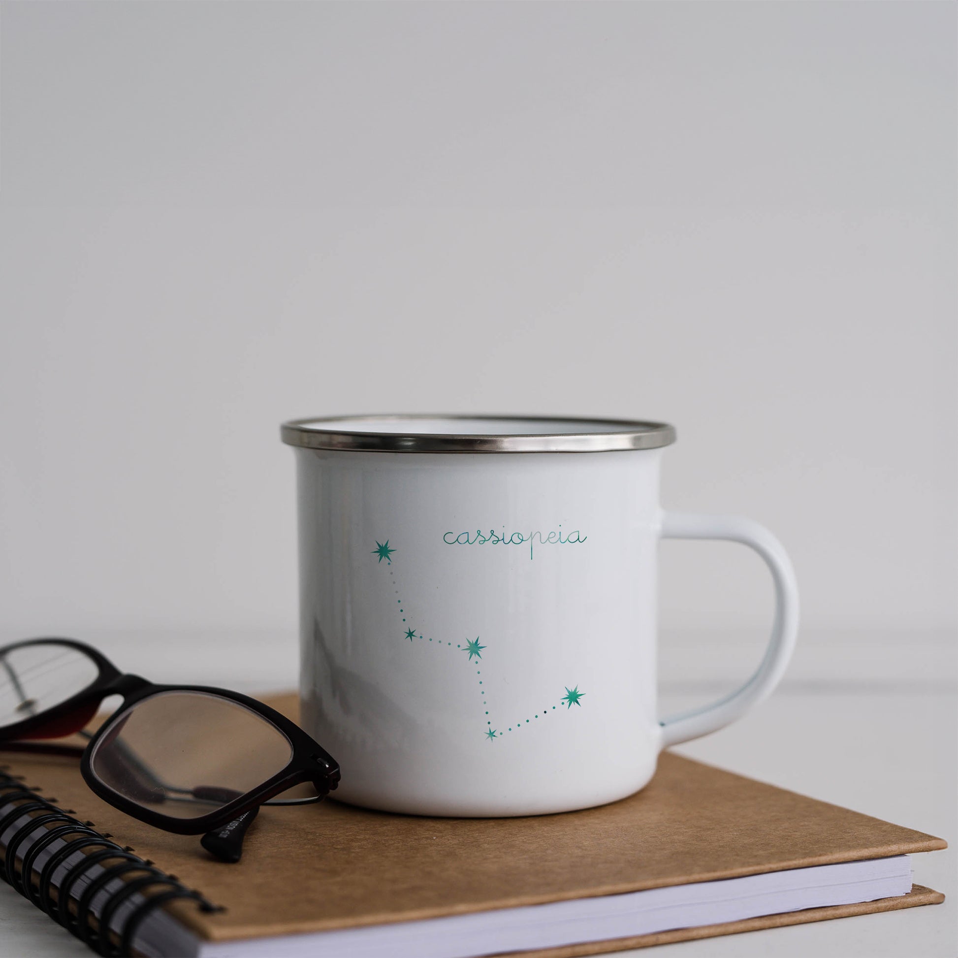 Cassiopeia Constellation | Enamel mug-Enamel mug-Adnil Creations