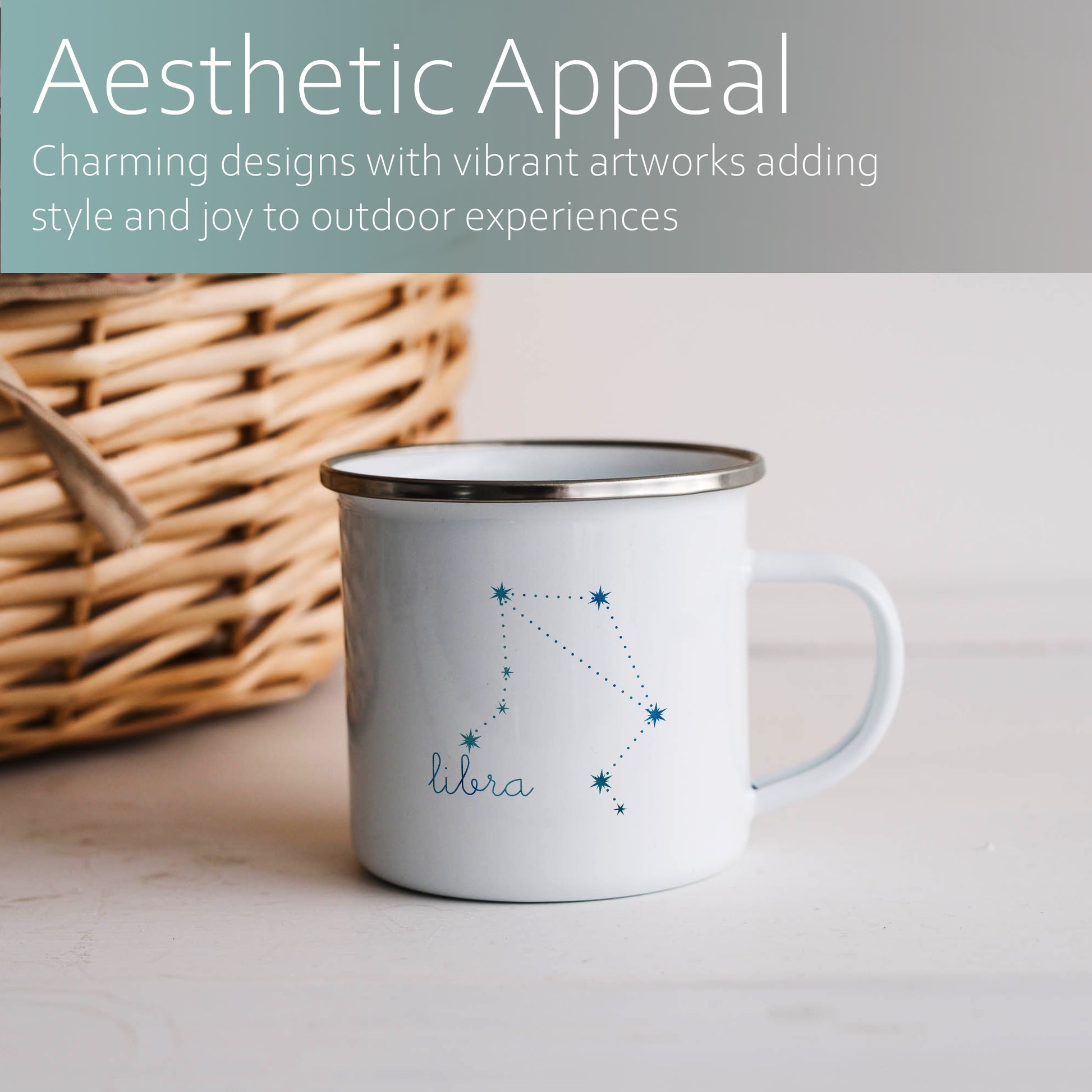 Libra Constellation | Enamel mug-Enamel mug-Adnil Creations