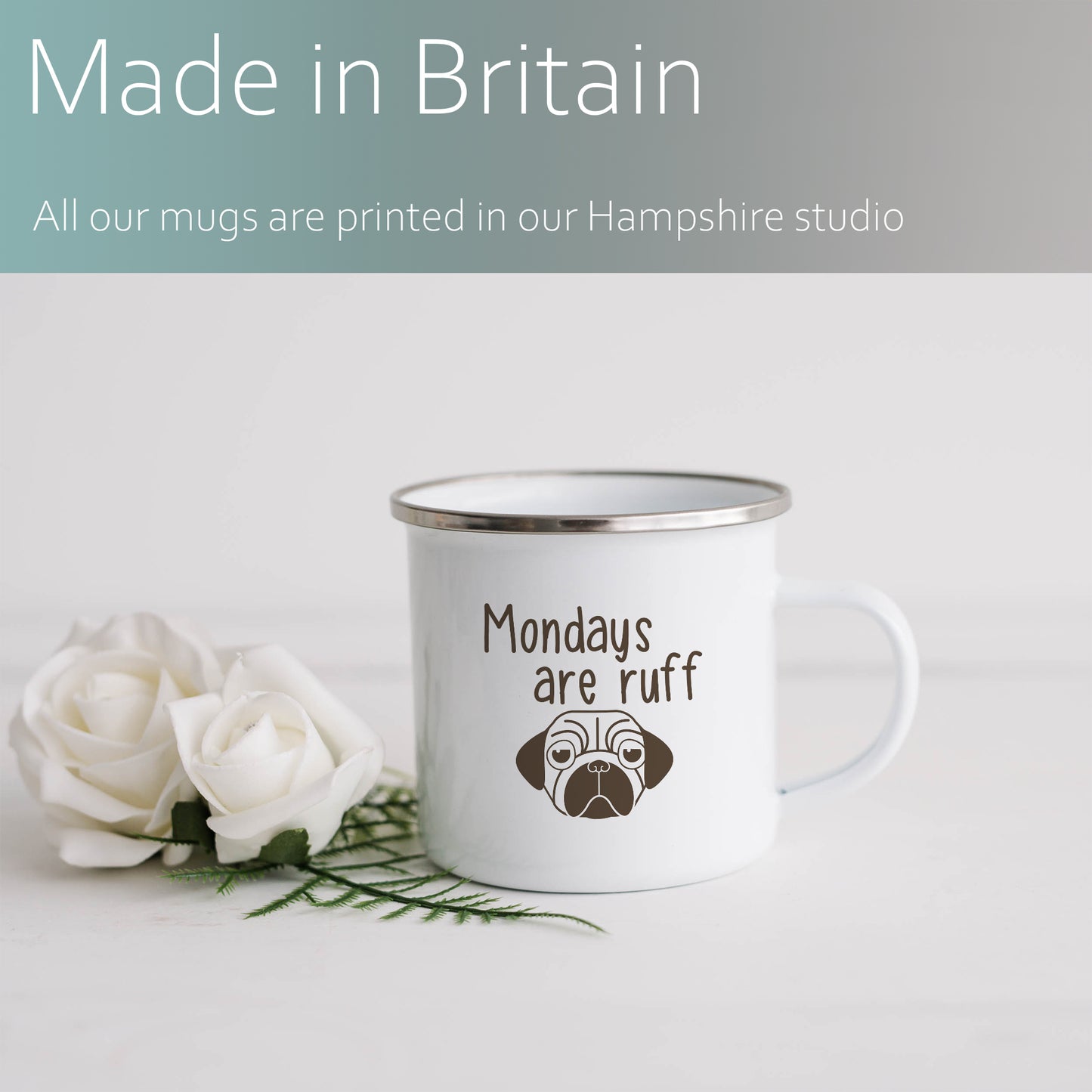 Mondays are ruff | Enamel mug-Enamel mug-Adnil Creations