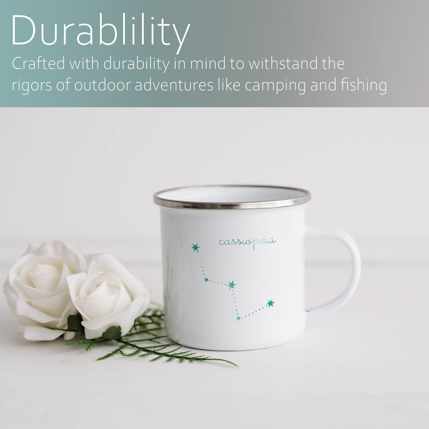 Cassiopeia Constellation | Enamel mug-Enamel mug-Adnil Creations