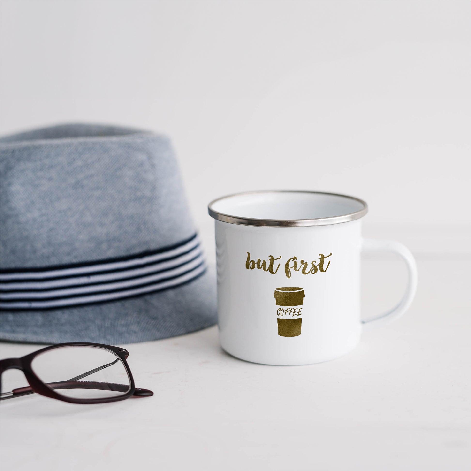 But first coffee | Enamel mug-Enamel mug-Adnil Creations