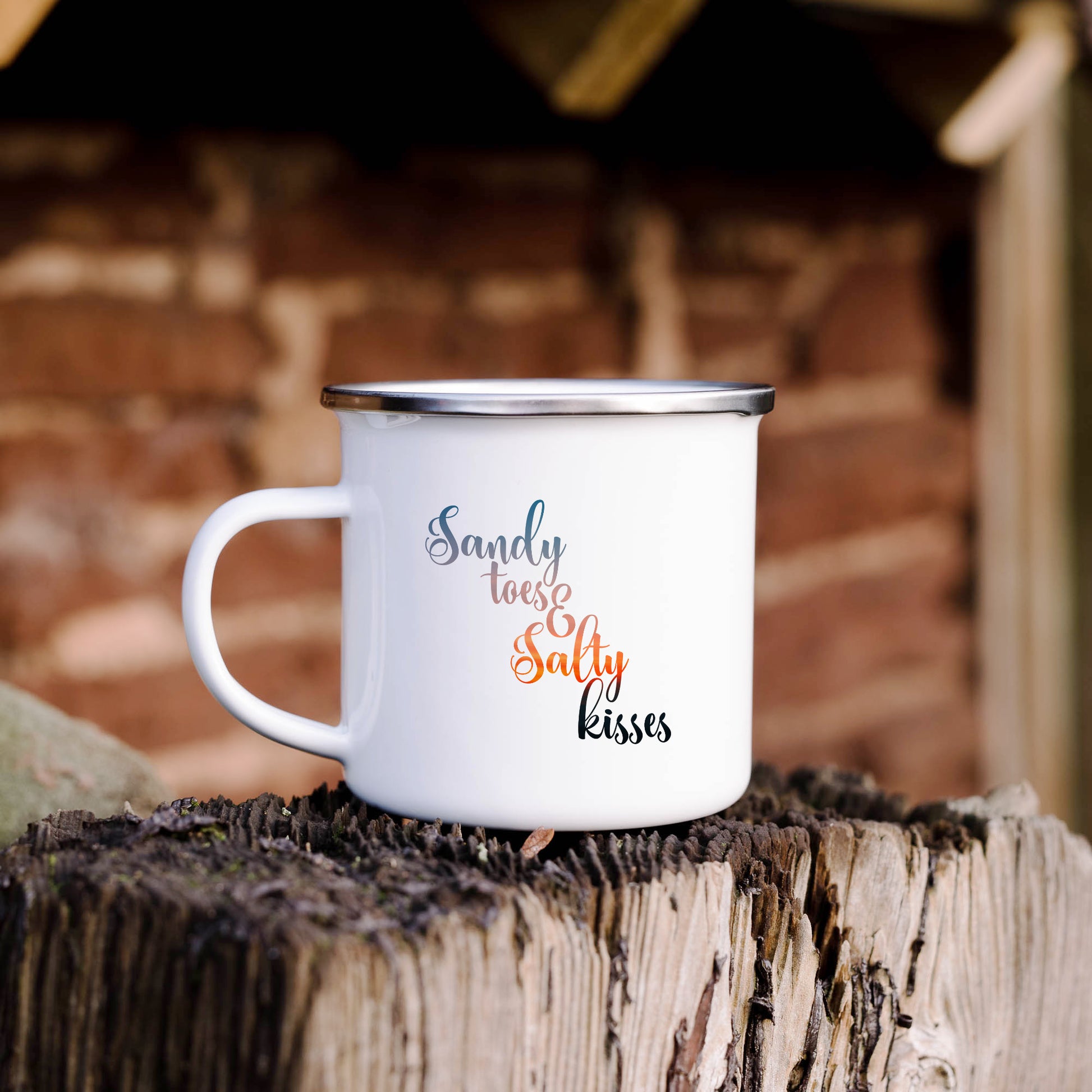 Sandy toes and salty kisses | Enamel mug-Enamel mug-Adnil Creations