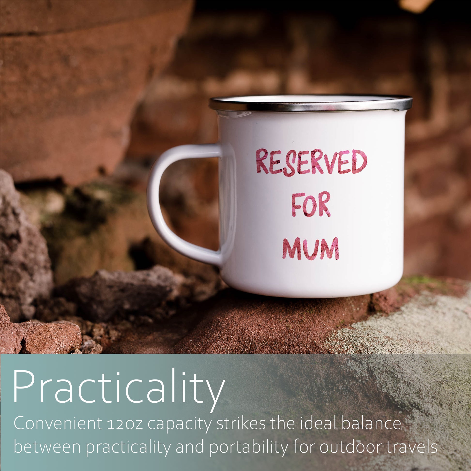 Reserved for Mum | Enamel mug-Enamel mug-Adnil Creations