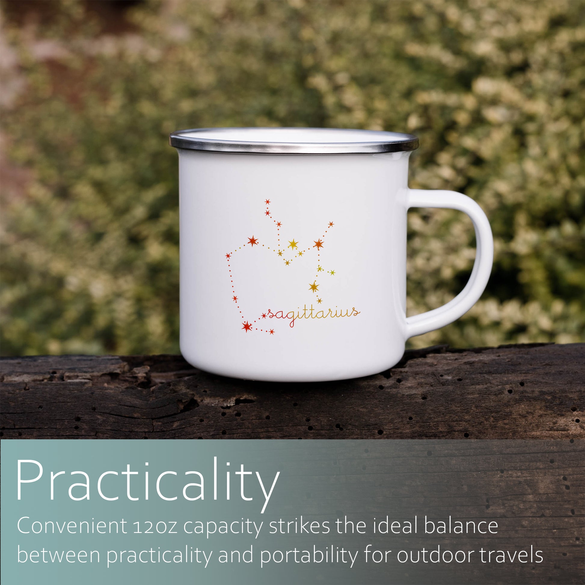 Sagittarius Constellation | Enamel mug-Enamel mug-Adnil Creations