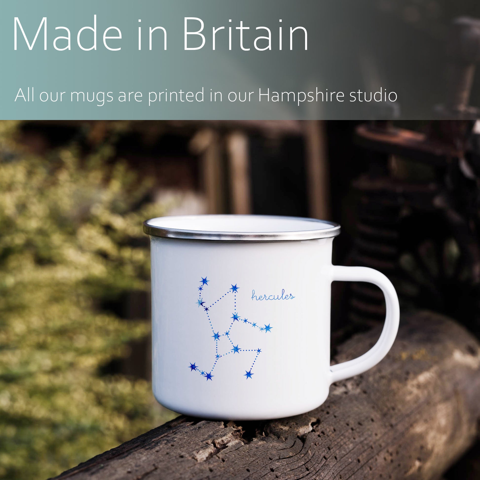 Hercules Constellation | Enamel mug-Enamel mug-Adnil Creations