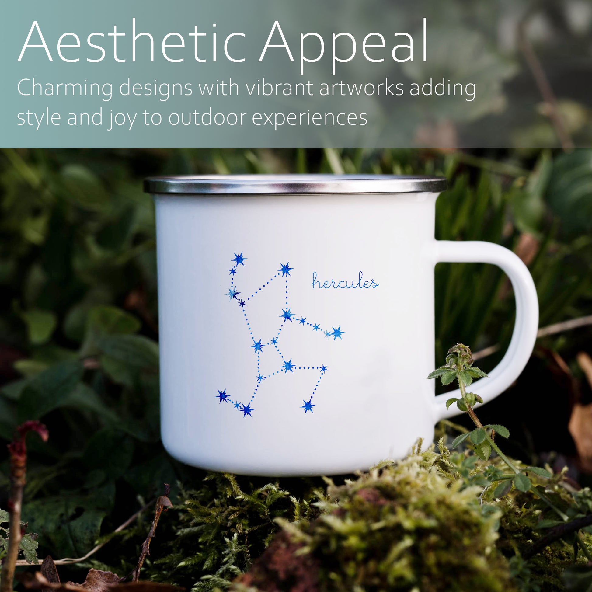 Hercules Constellation | Enamel mug-Enamel mug-Adnil Creations