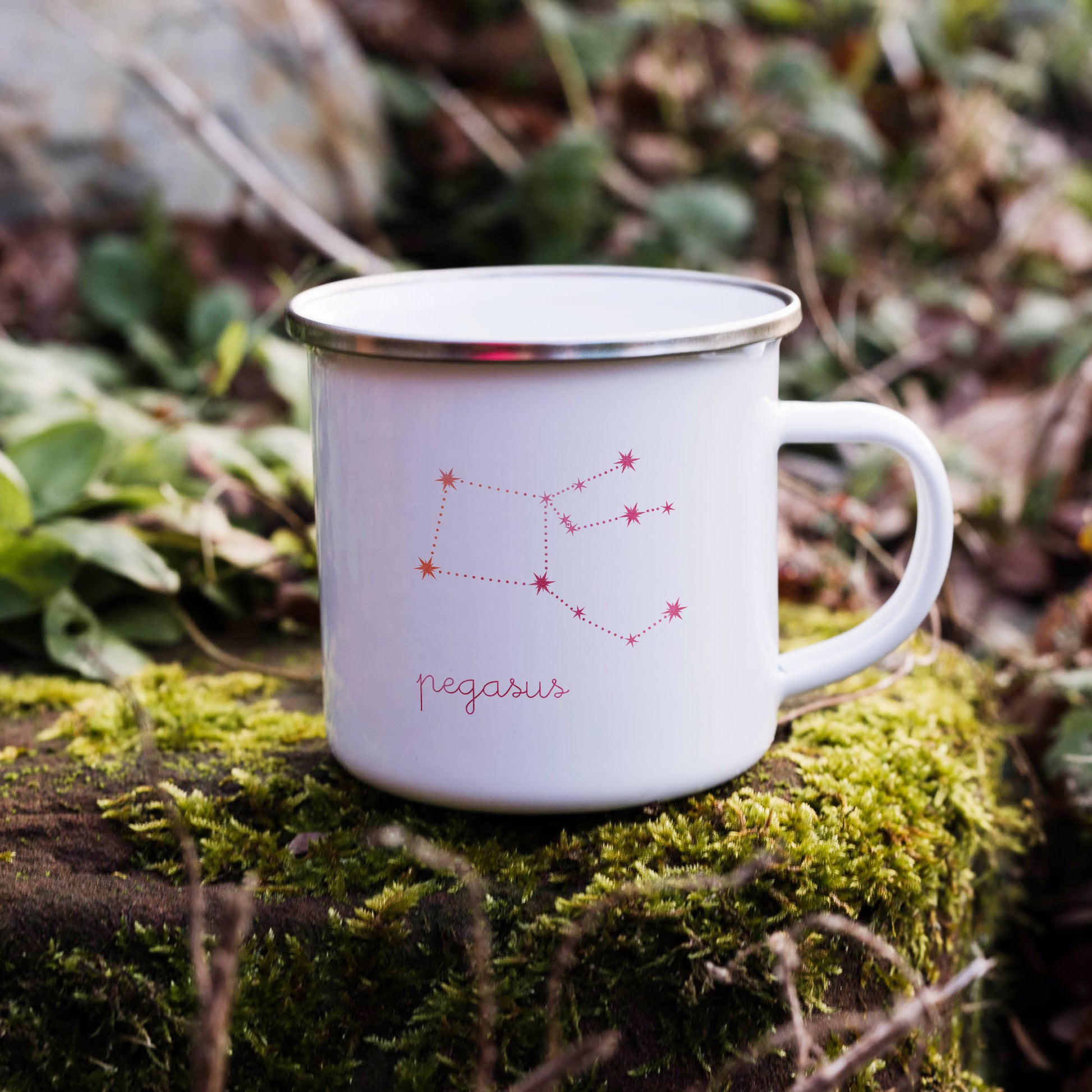 Pegasus Constellation | Enamel mug-Enamel mug-Adnil Creations