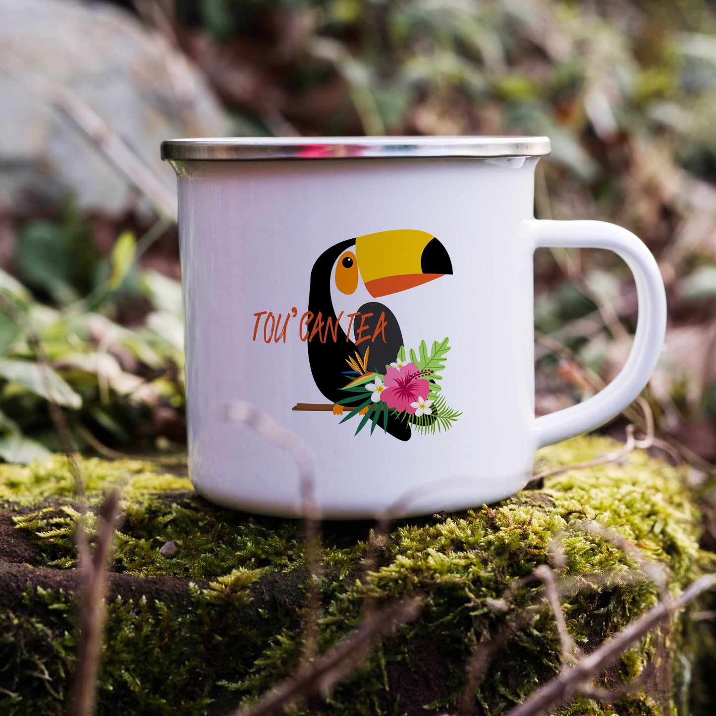 Tou'can tea | Enamel mug-Enamel mug-Adnil Creations