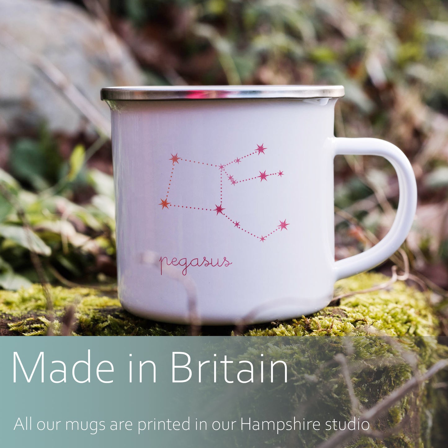 Pegasus Constellation | Enamel mug-Enamel mug-Adnil Creations