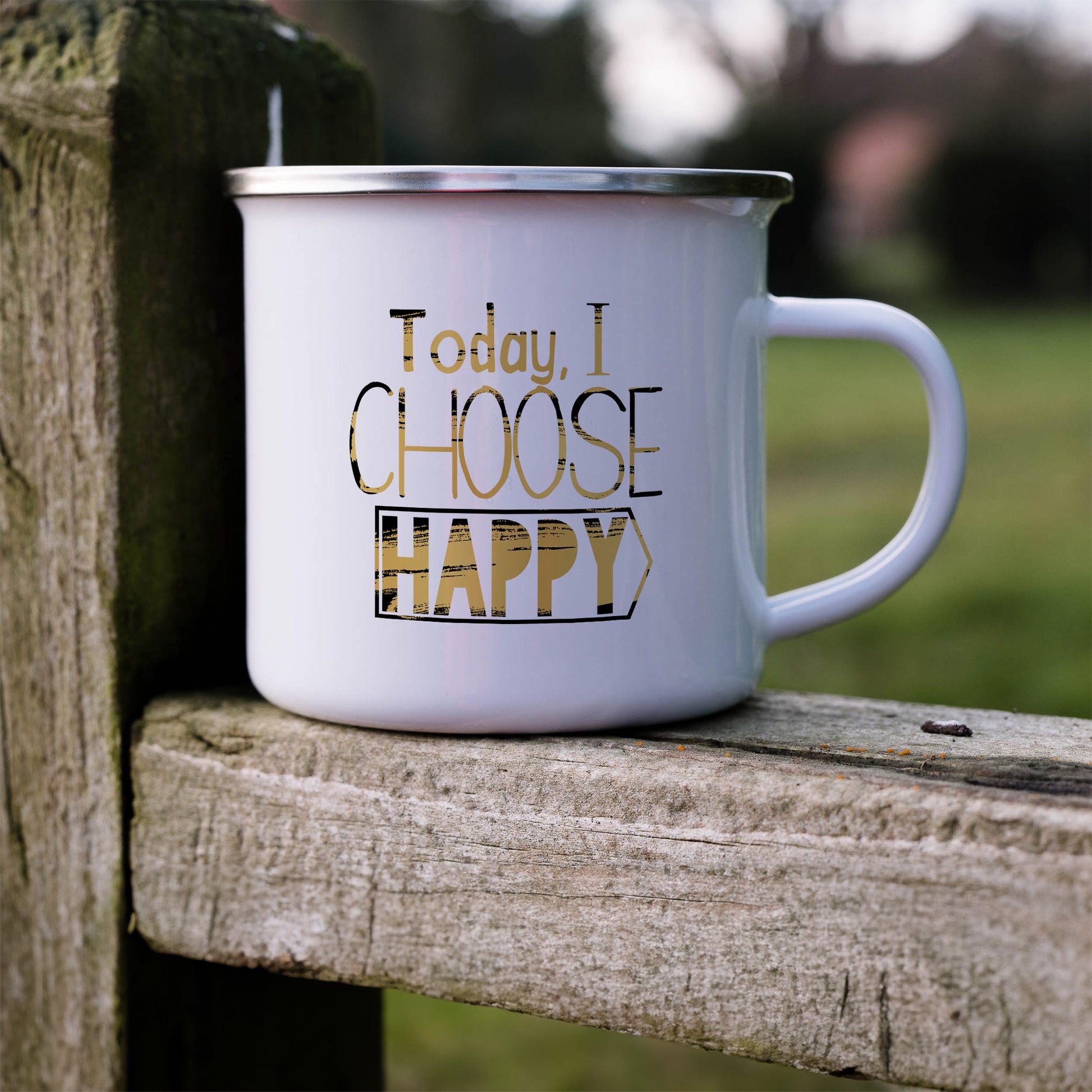 Today I choose happy | Enamel mug-Enamel mug-Adnil Creations