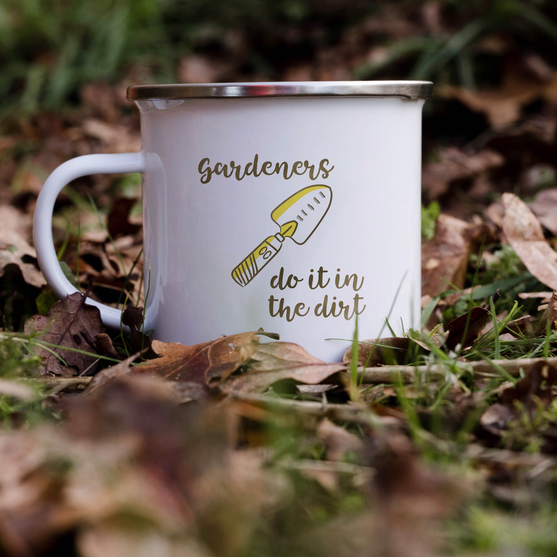 Gardeners do it in the dirt | Enamel mug-Enamel mug-Adnil Creations