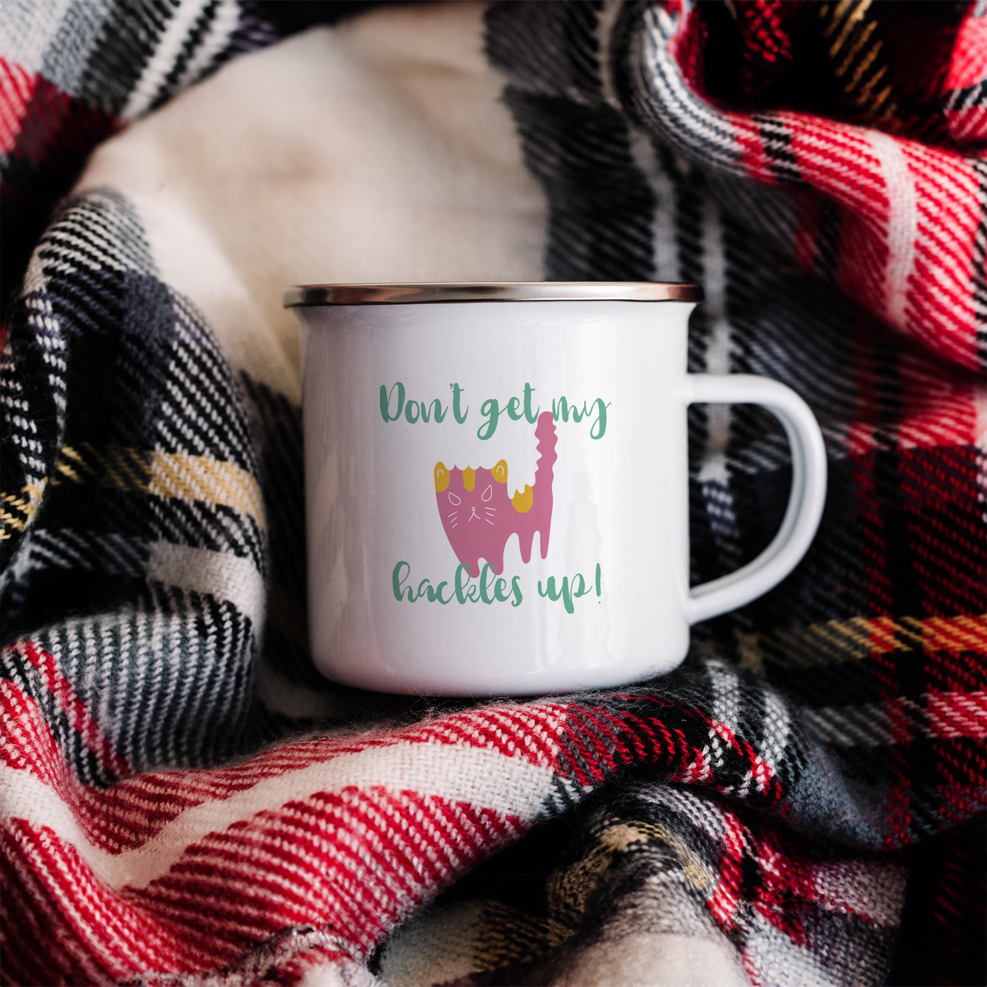 Don't get my hackles up | Enamel mug-Enamel mug-Adnil Creations