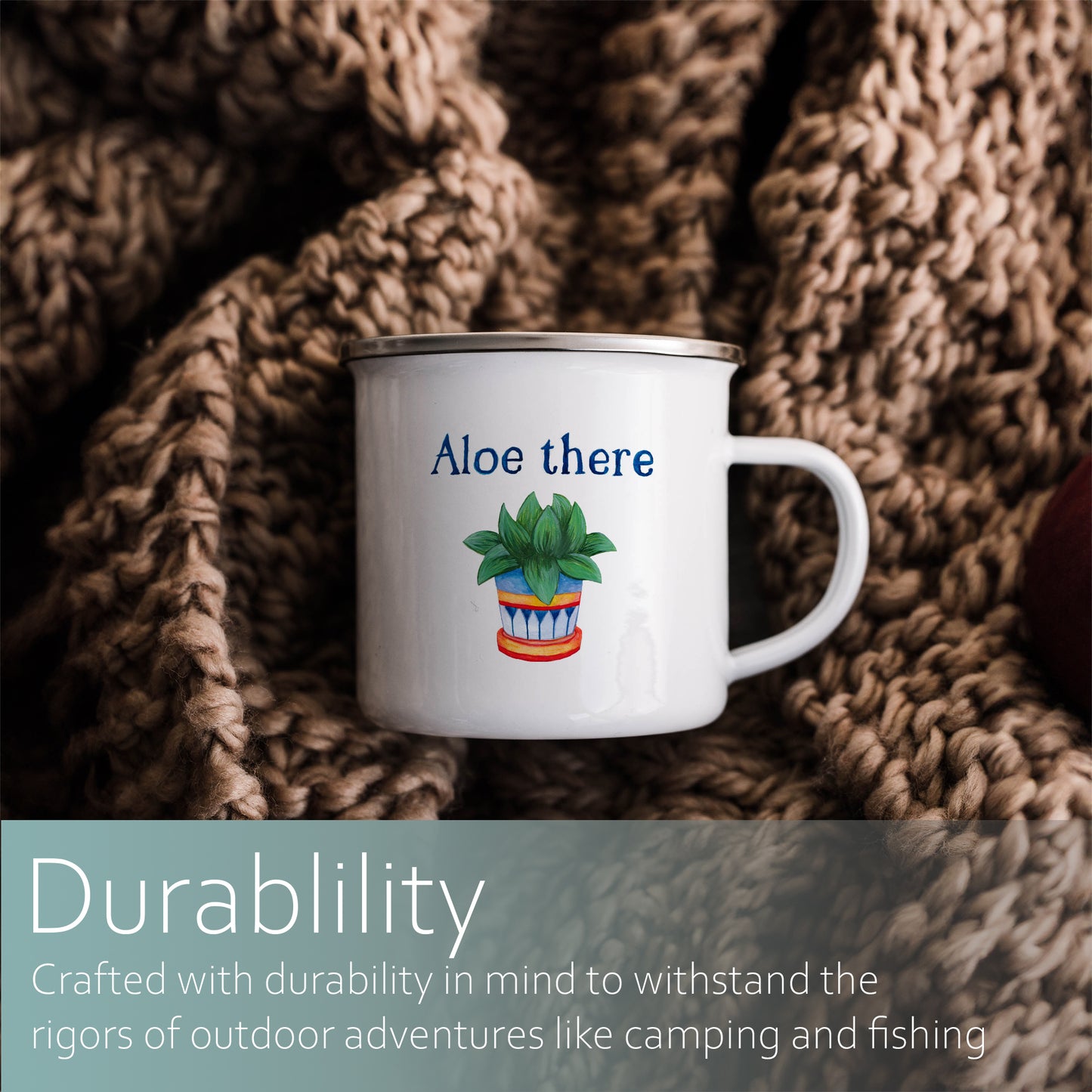 Aloe there | Enamel mug-Enamel mug-Adnil Creations