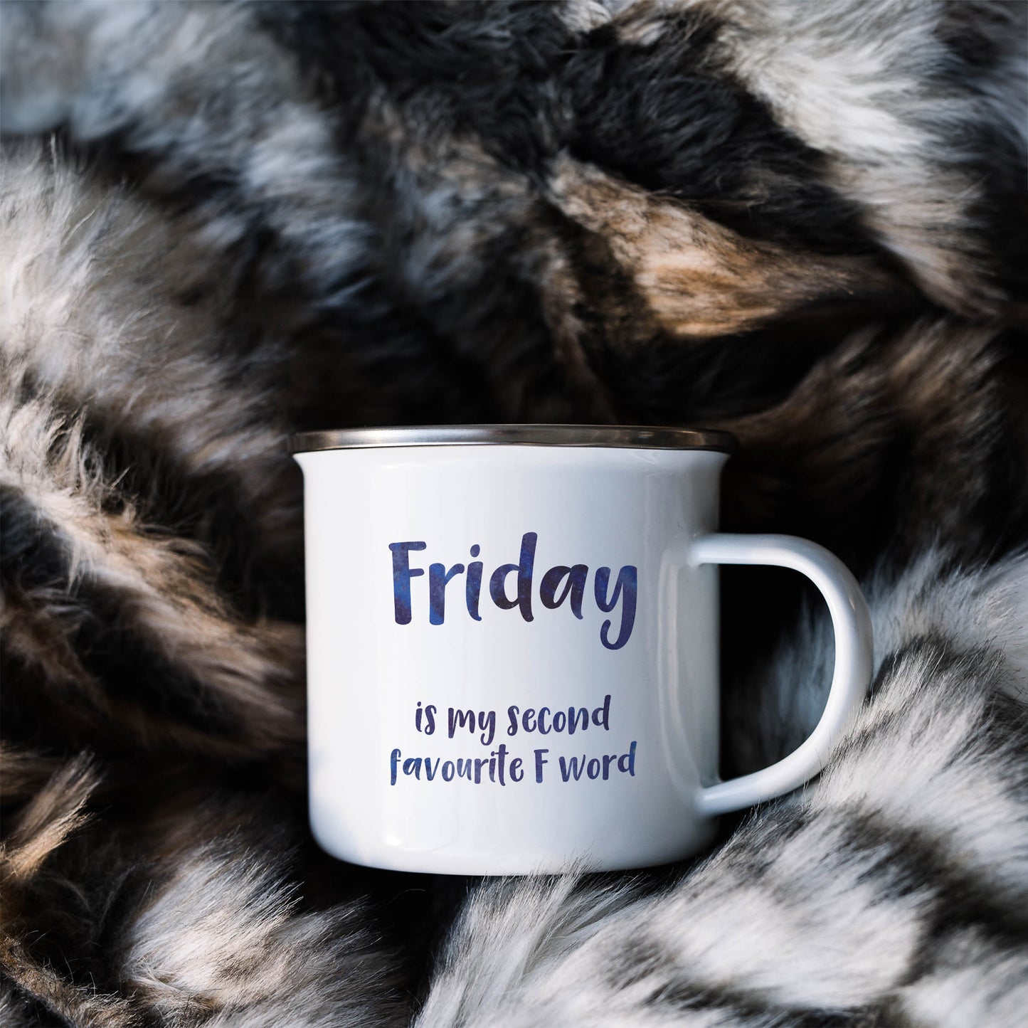 Friday is my second favourite F word | Enamel mug-Enamel mug-Adnil Creations