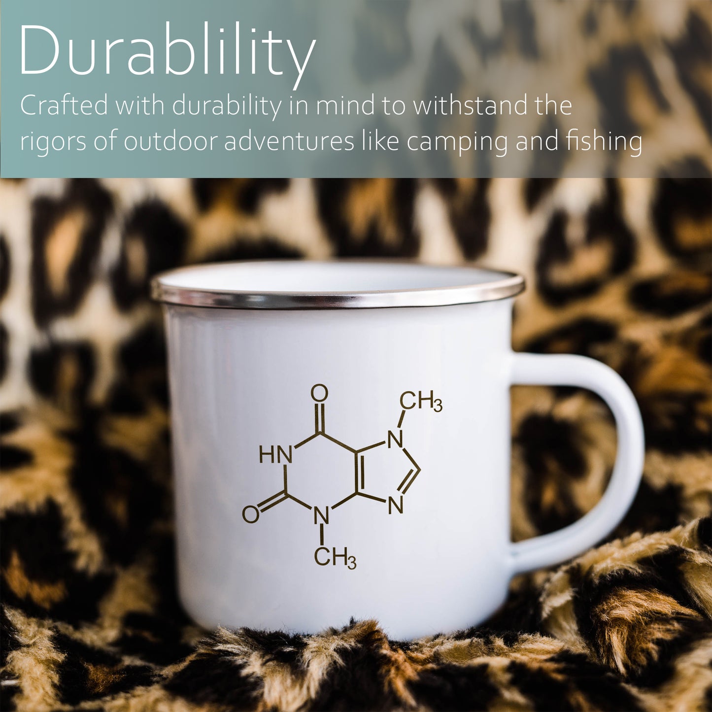 Chocolate molecule | Enamel mug-Enamel mug-Adnil Creations